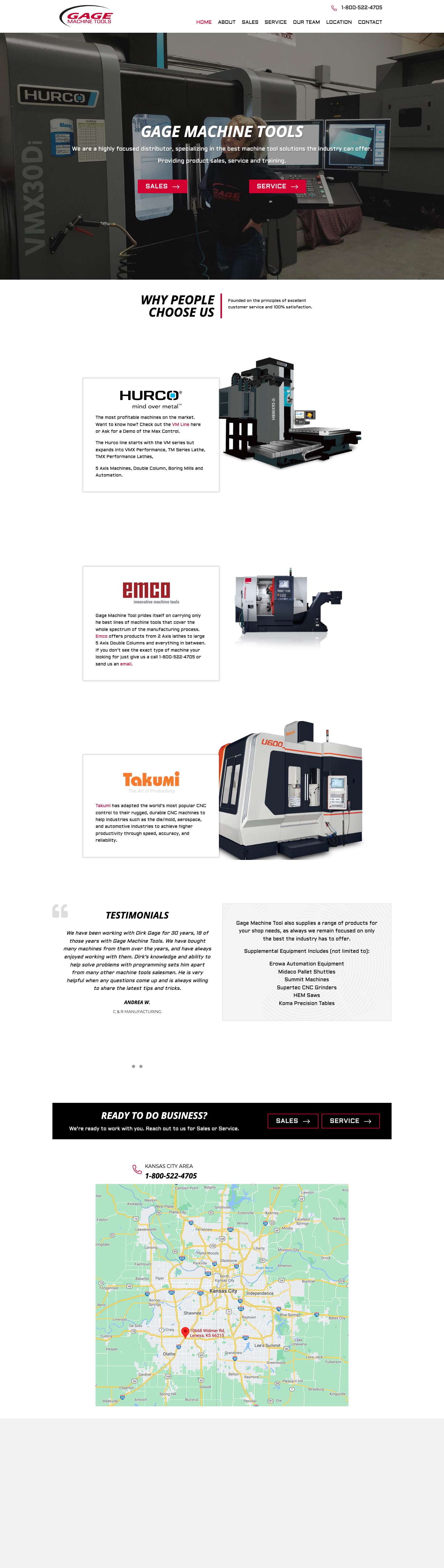 Gage Machine Tools - Gage Machine Tools - Full Screenshot