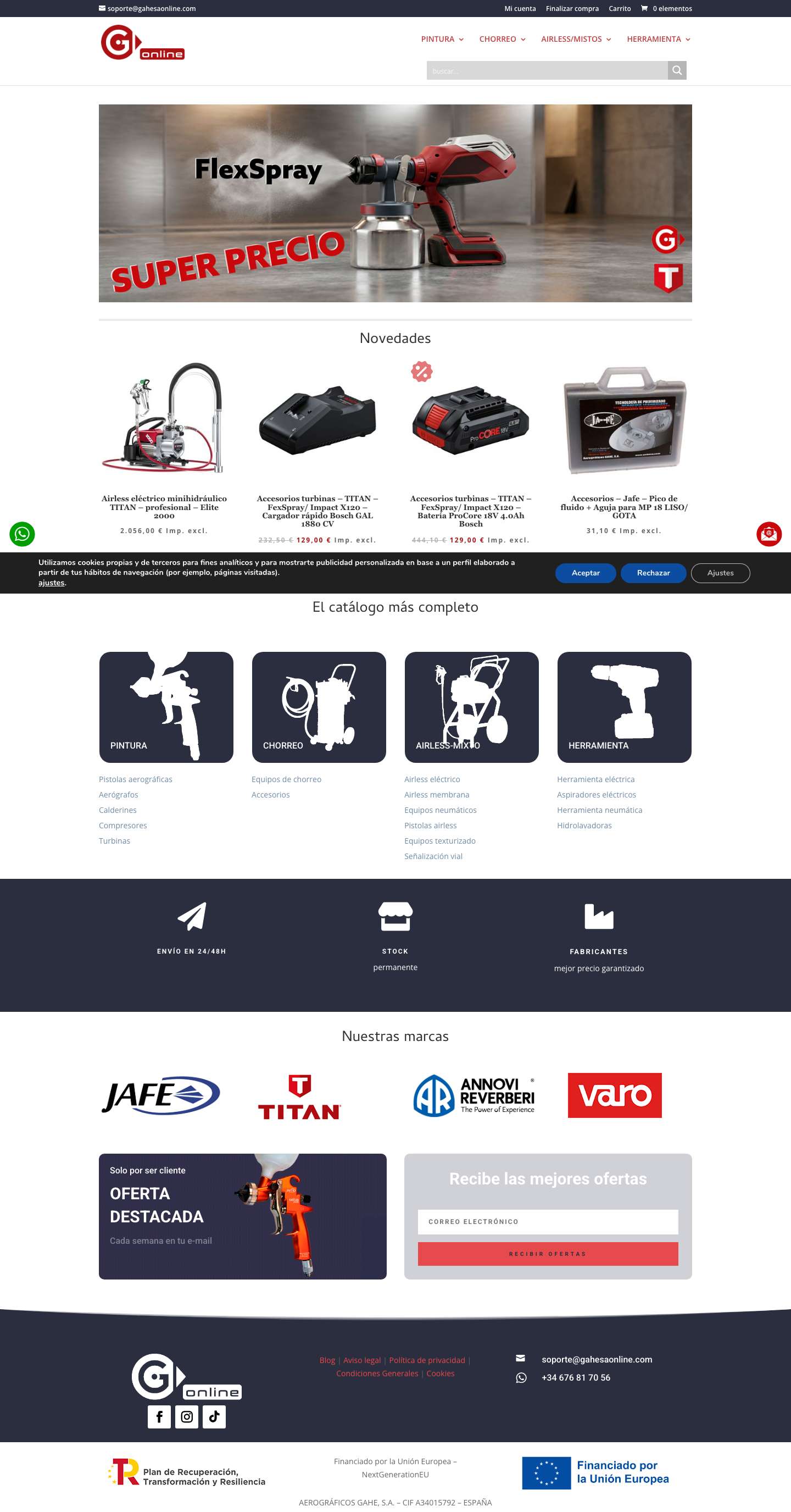 Gahesa Tienda online - Full Screenshot