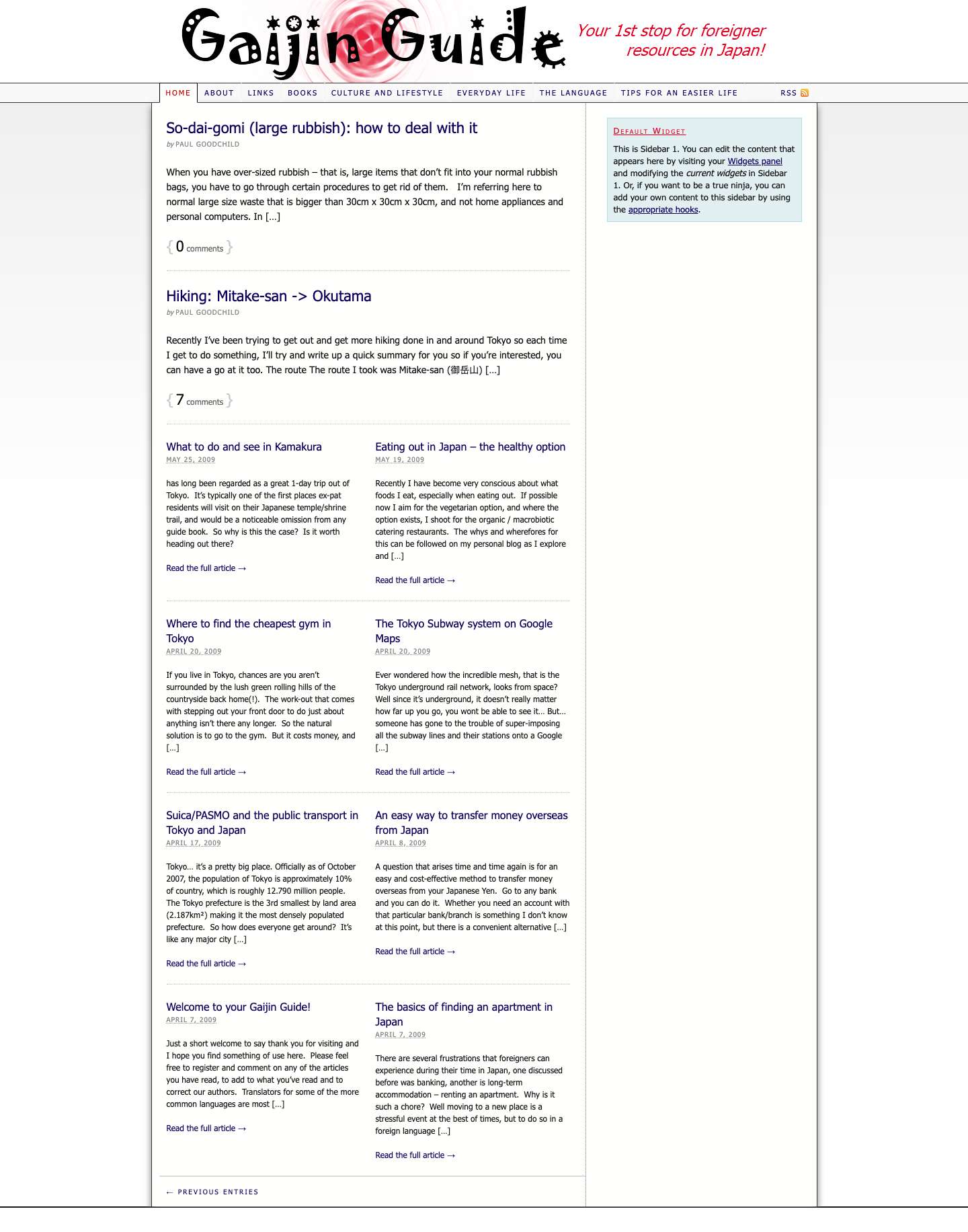 Gaijin Guide — Your 1st stop for foreigner resources in Japan - Full Screenshot