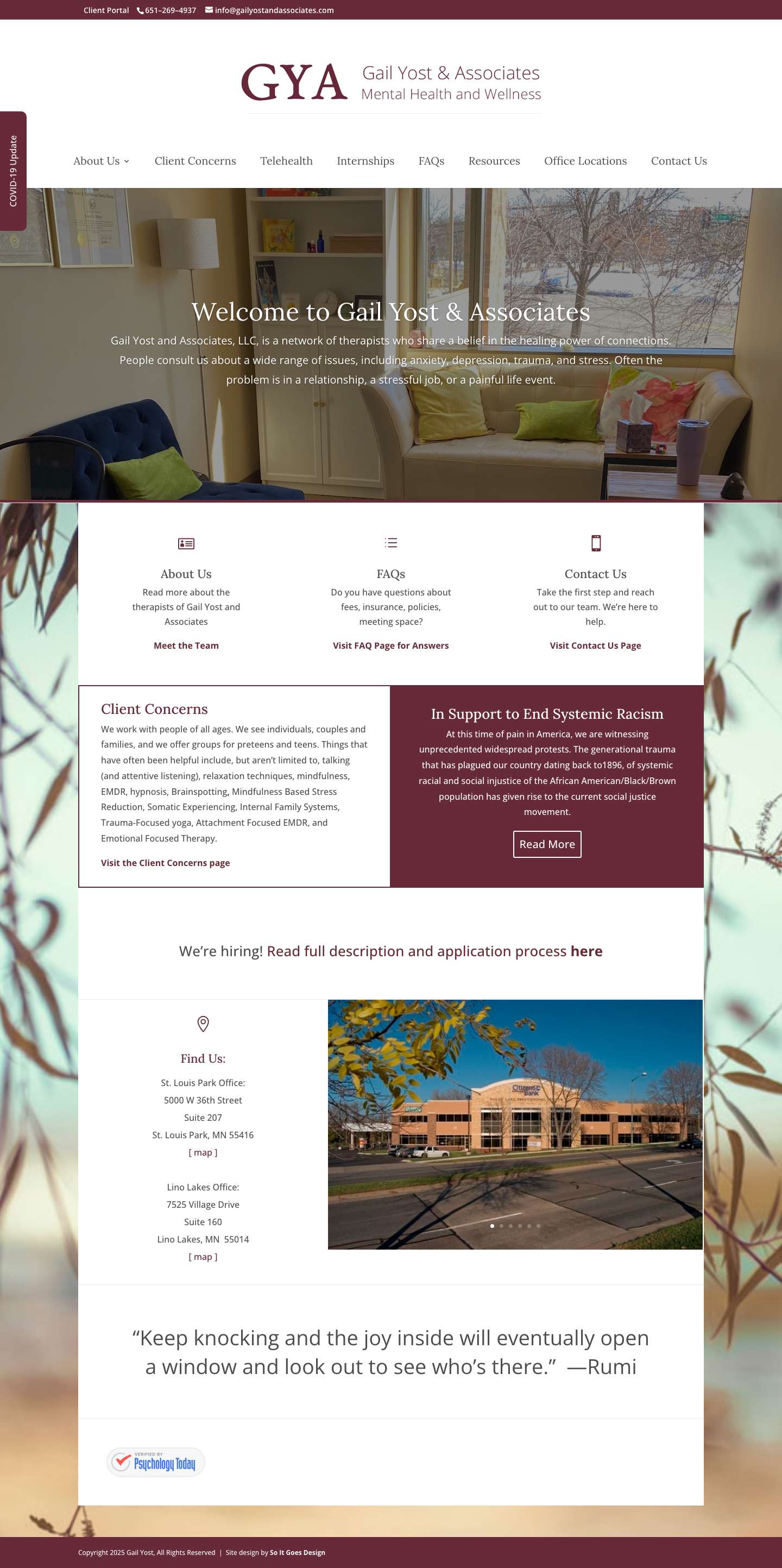 Home - Gail Yost and Associates - Full Screenshot