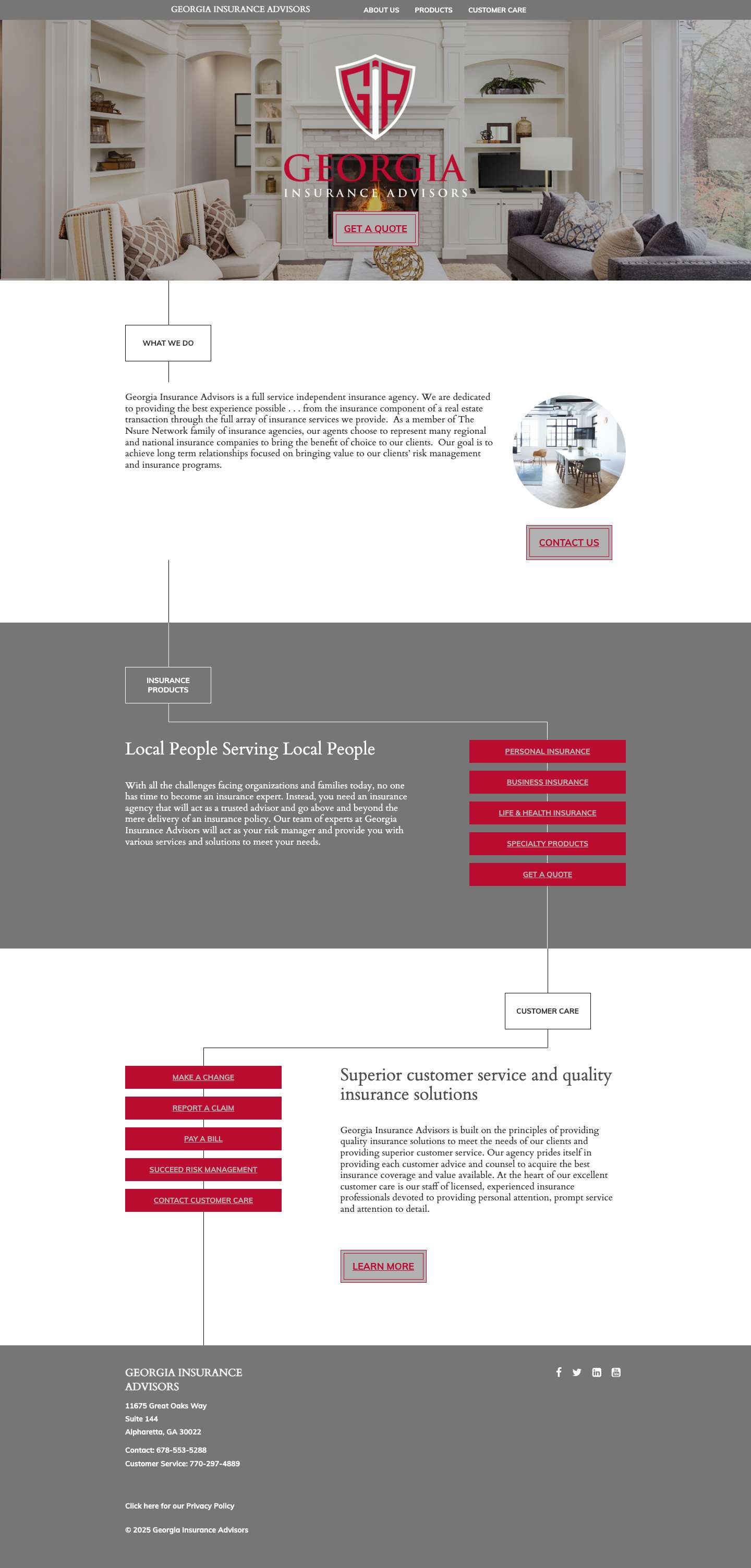 Homepage - Georgia Insurance Advisors - Full Screenshot