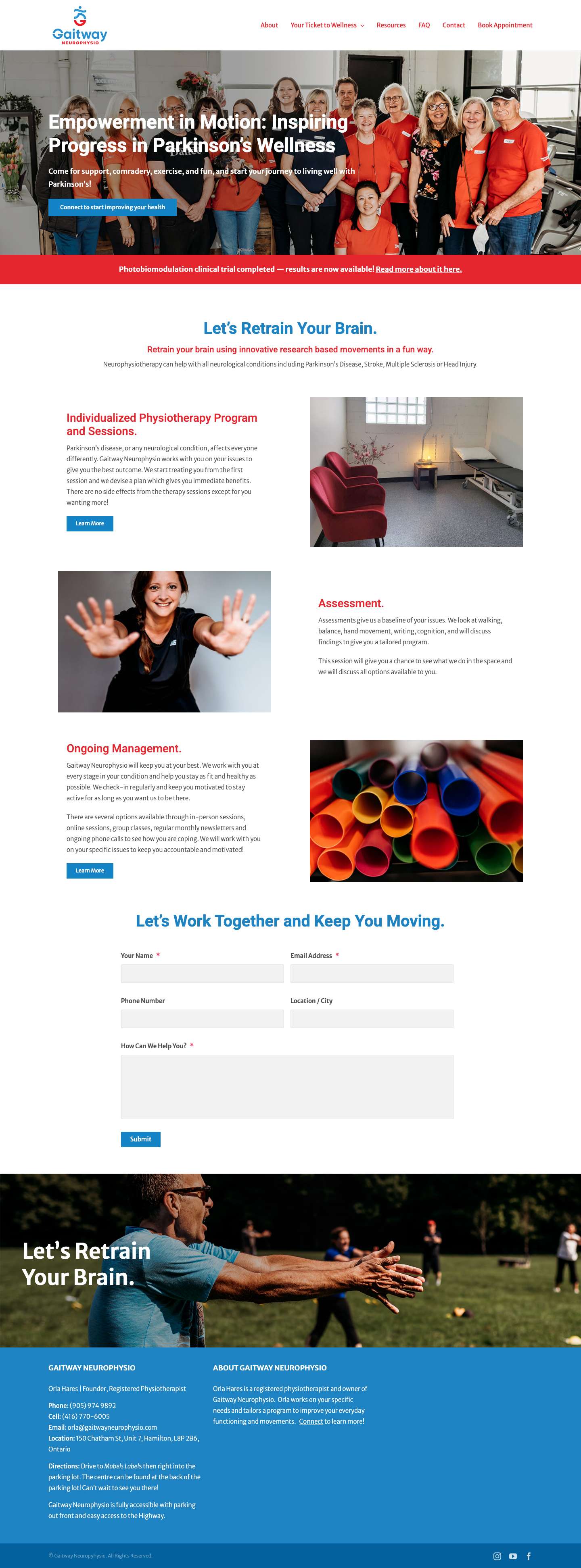 Gaitway Neurophysio | Neuro Physiotherapists, Neuro Physiotherapy Hamilton - Full Screenshot