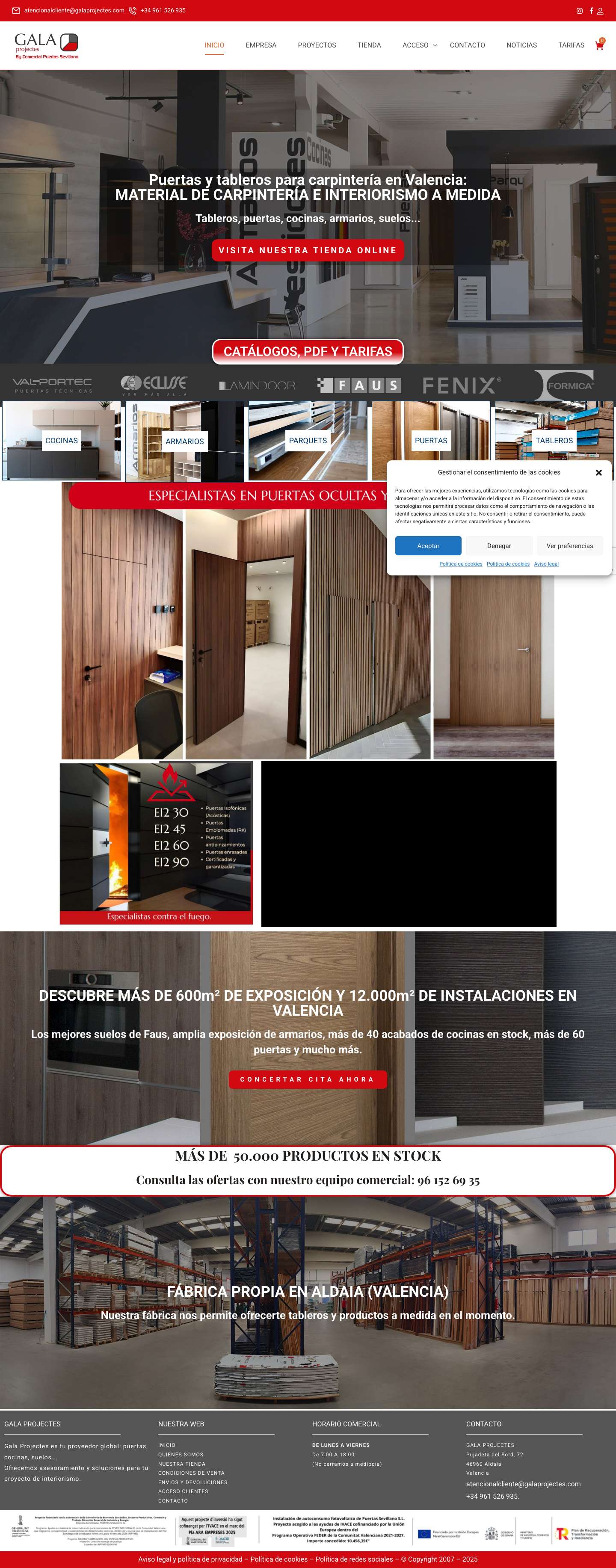 Inicio - Gala Projectes - Full Screenshot