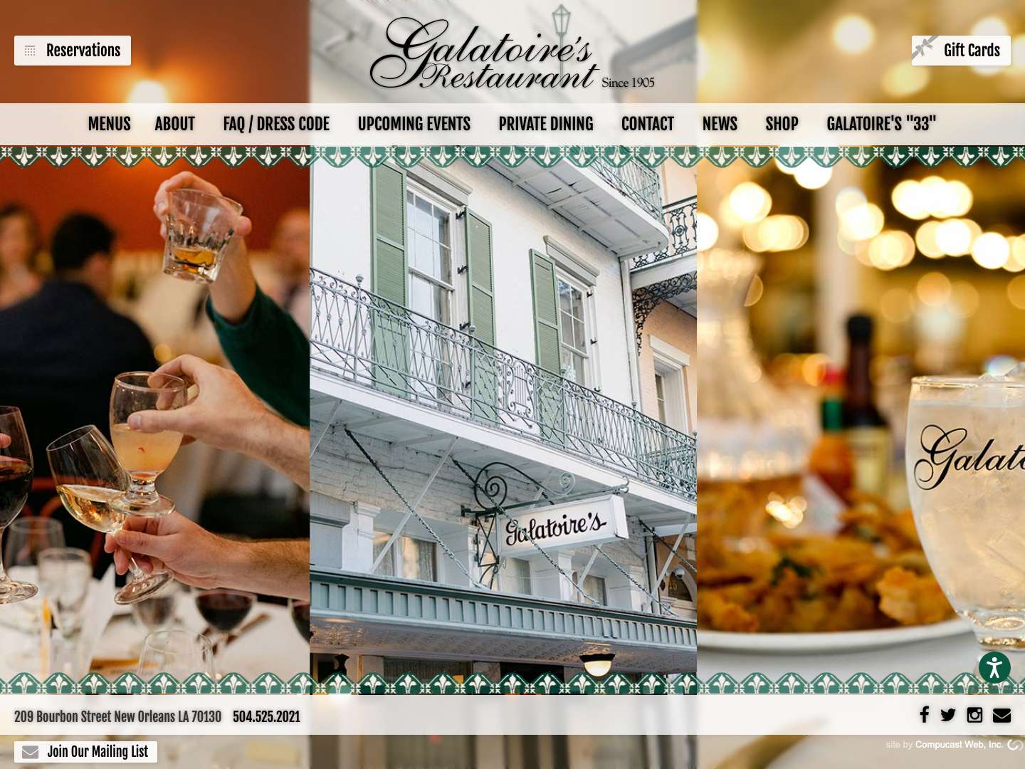 Galatoire's Restaurant New Orleans - Full Screenshot