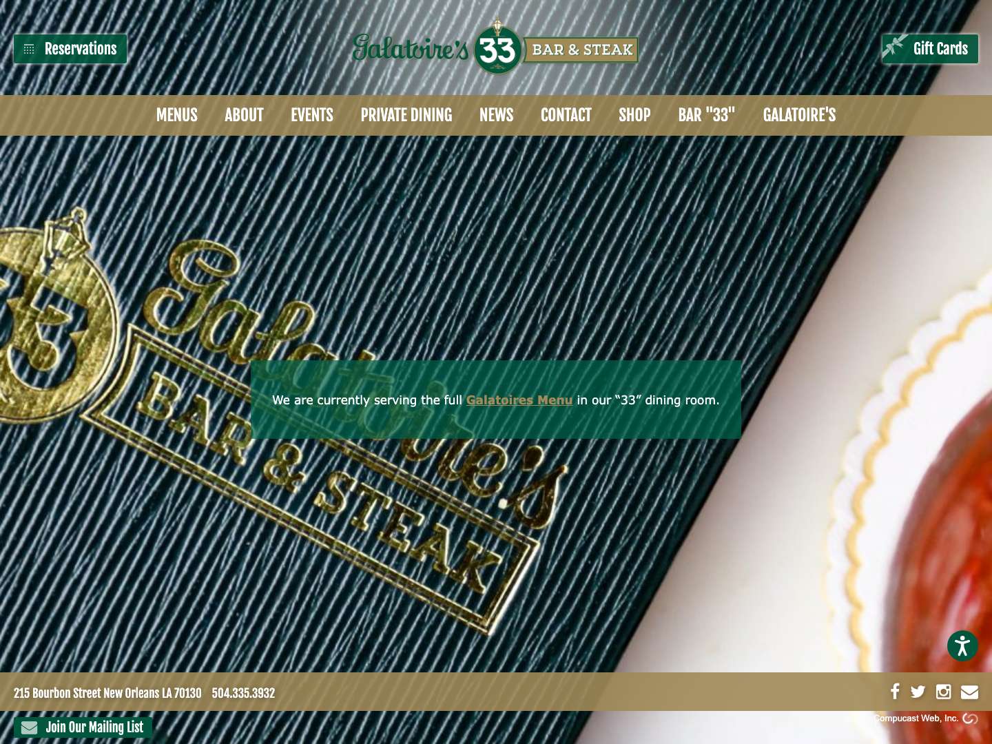 Galatoires 33 Bar & Steak - Full Screenshot