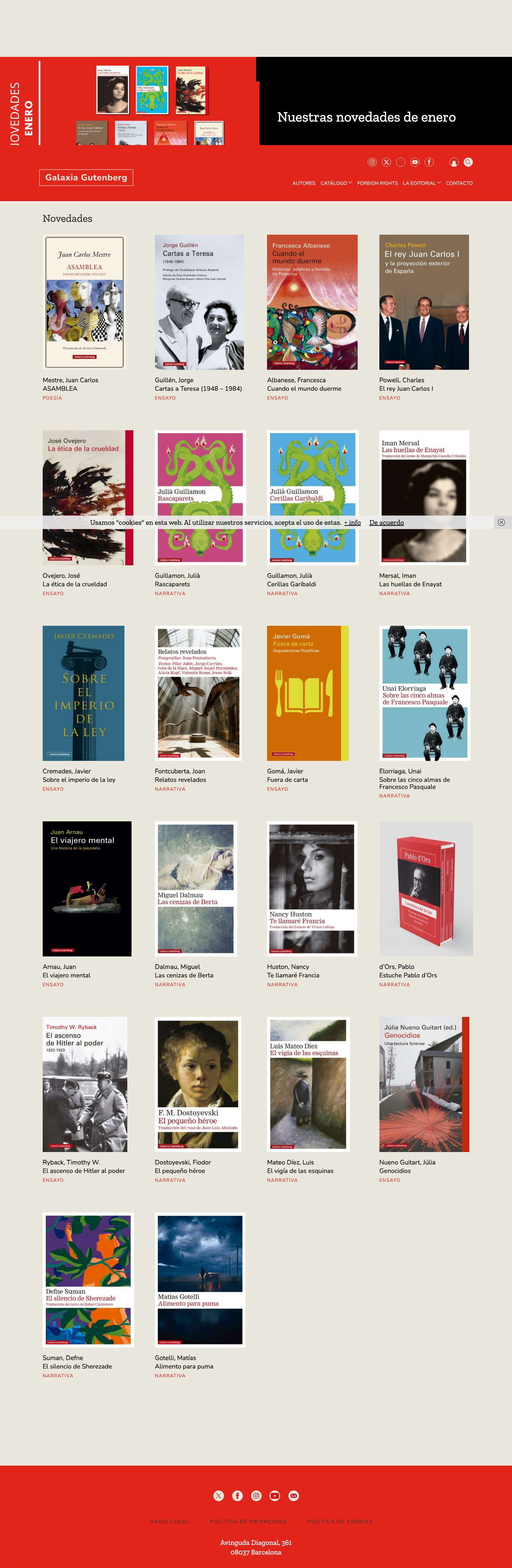 Galaxia Gutenberg – Editorial literaria independiente. - Full Screenshot