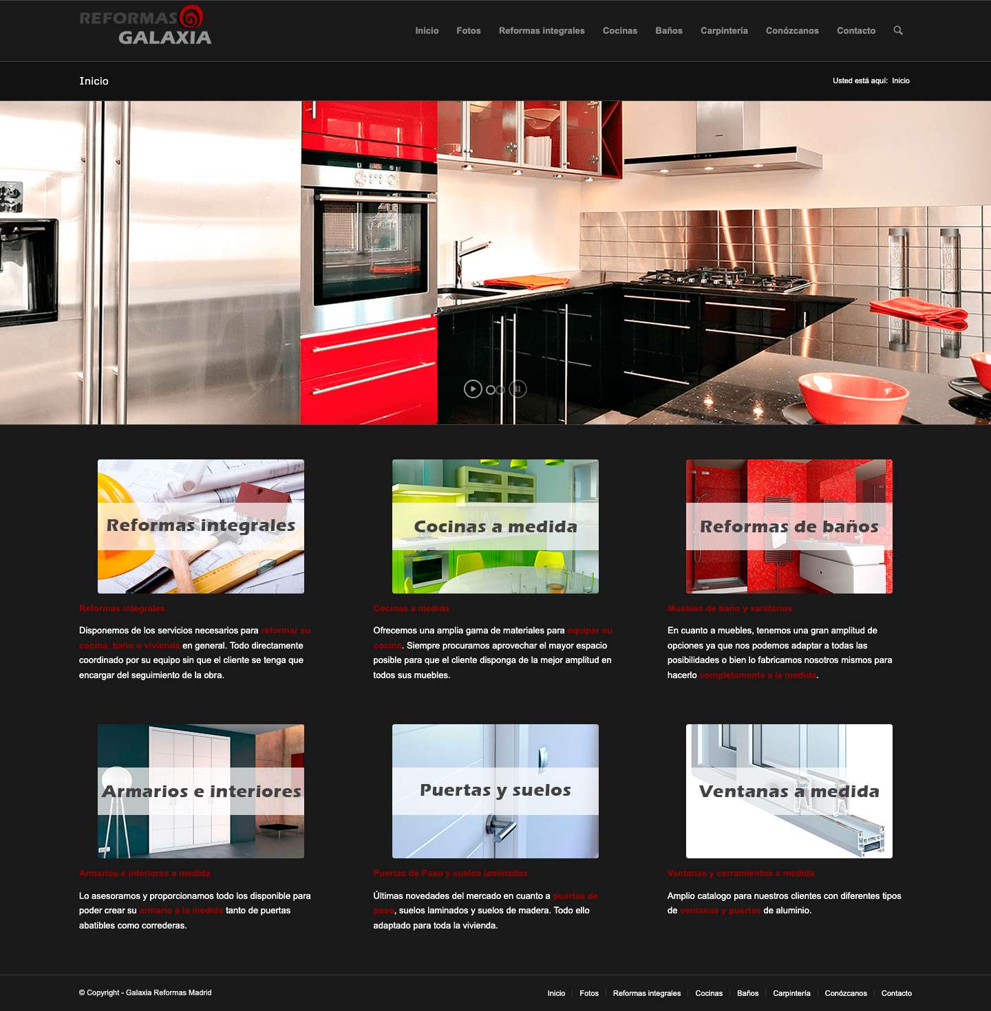 Inicio | Reformas Madrid Galaxia - Full Screenshot