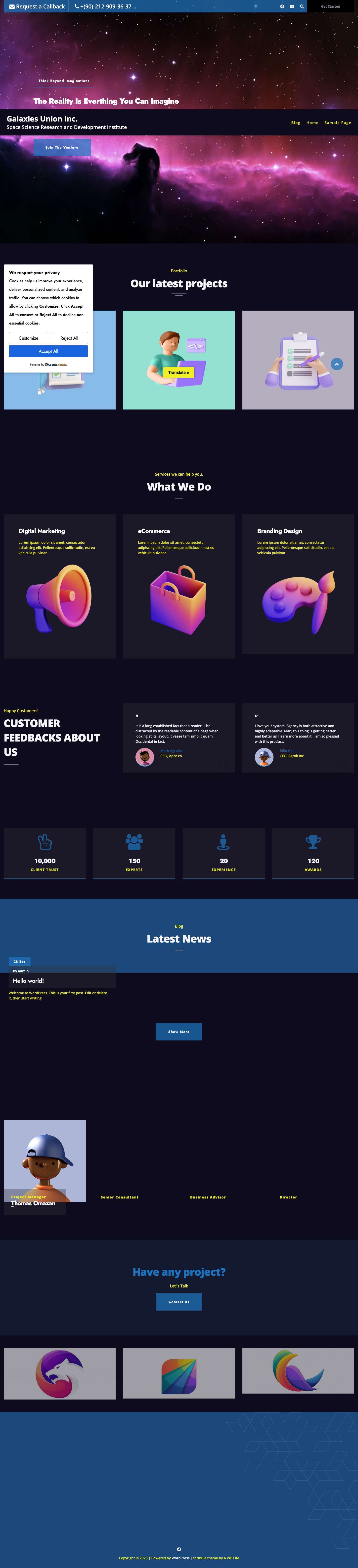 Home - Galaxies Union Inc. - Full Screenshot