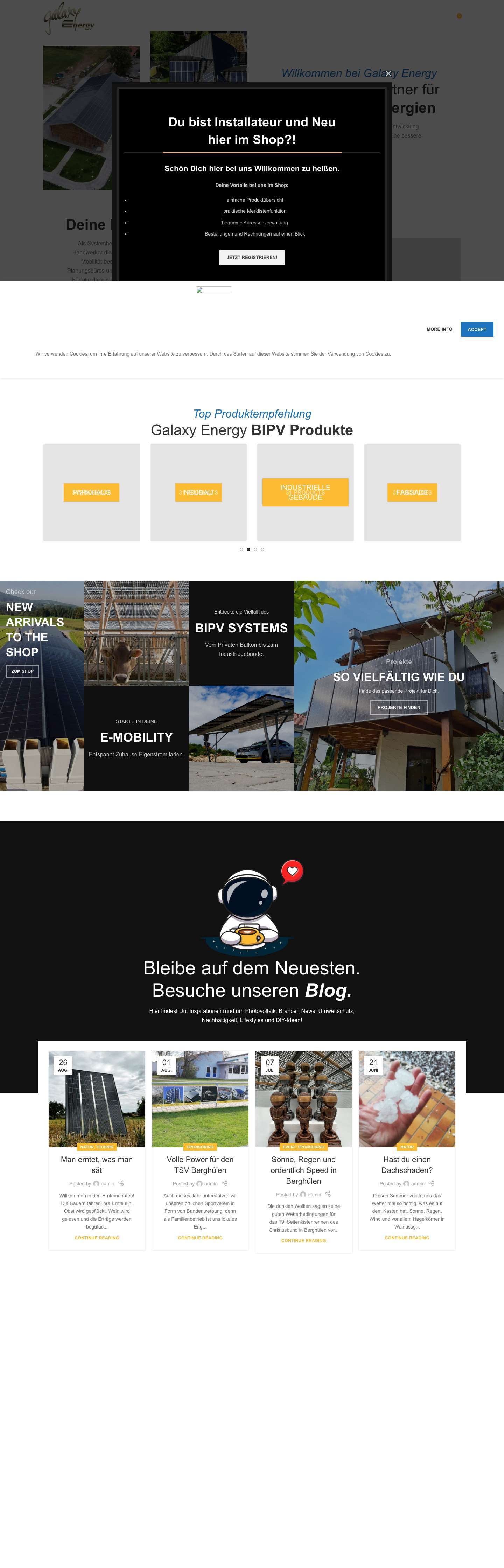 Galaxy Energy – BIPV, Photovoltaik und Speichersysteme - Full Screenshot