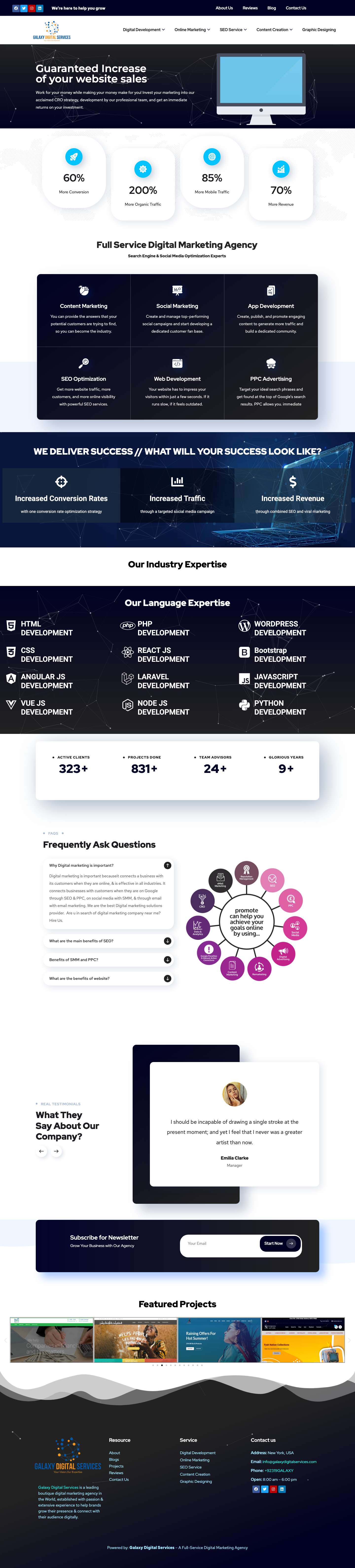 Galaxy Digital Services – A Full-Service Digital Marketing Agency - Full Screenshot