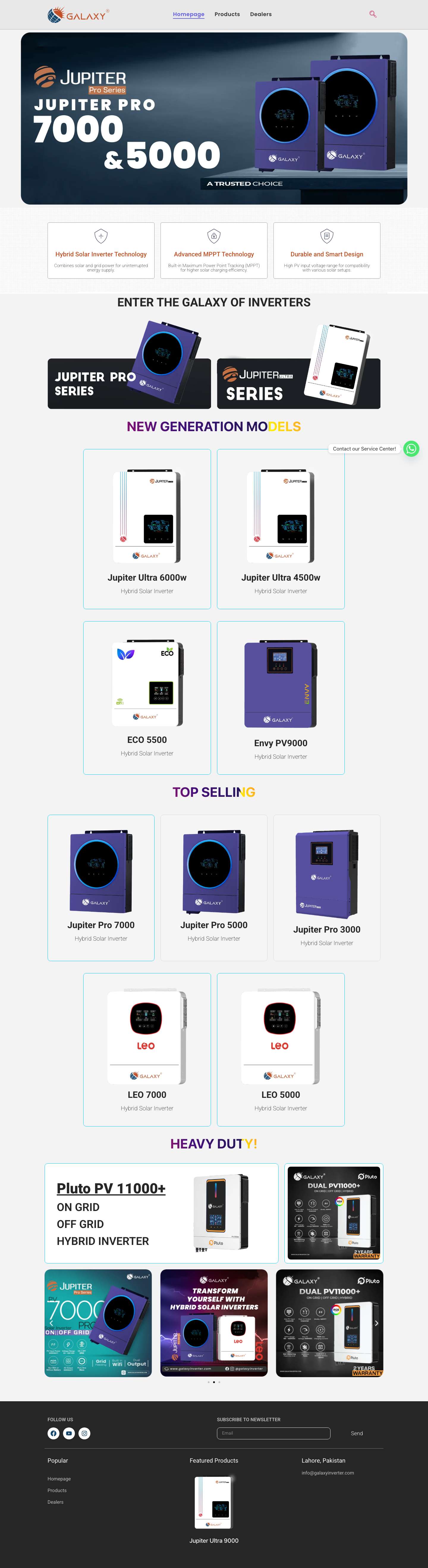 Galaxy Inverter – Hybrid Solar Inverters - Full Screenshot