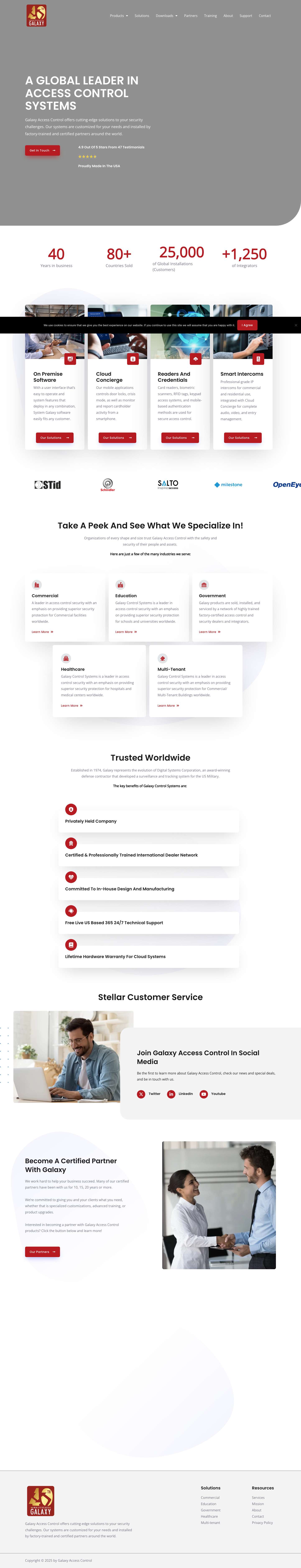 Home - Galaxy Control Systems - Full Screenshot