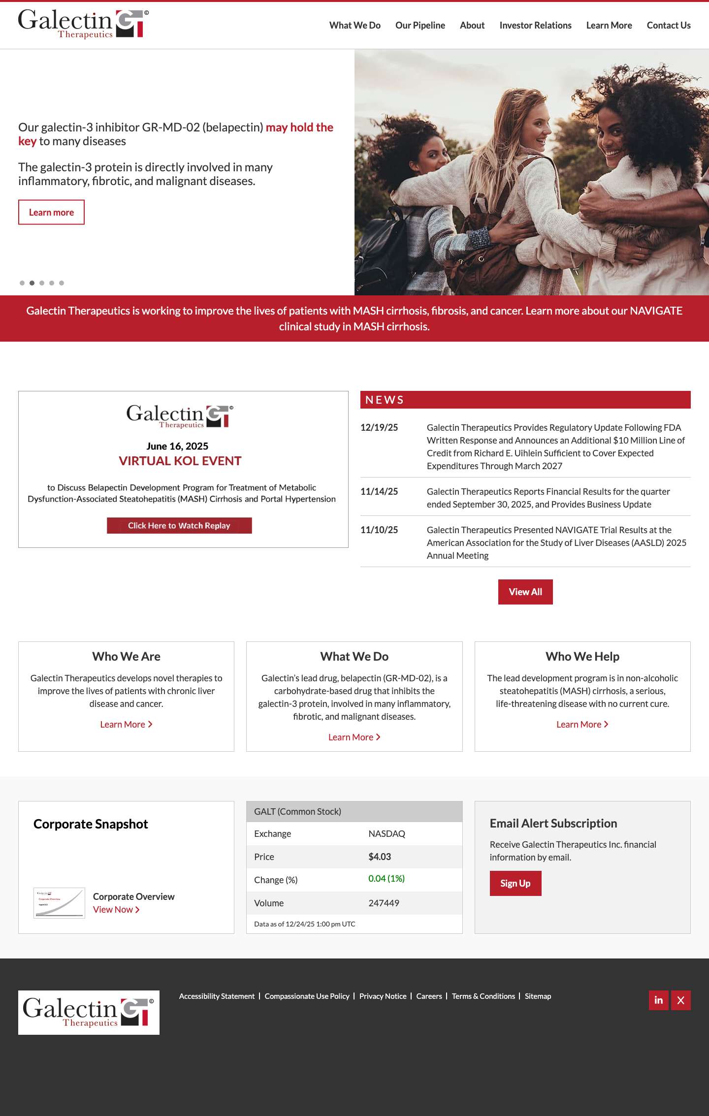 Galectin Therapeutics - Full Screenshot