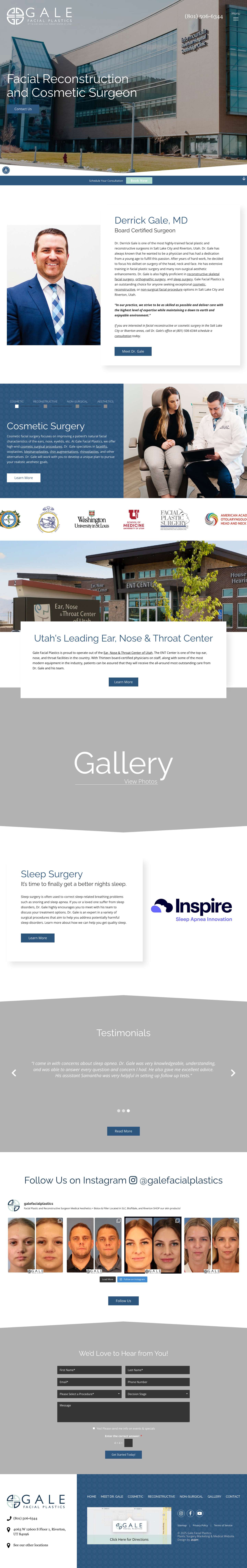 Best Facial Plastic Surgery in Salt Lake City & Riverton, UT | Gale Facial Plastics - Full Screenshot