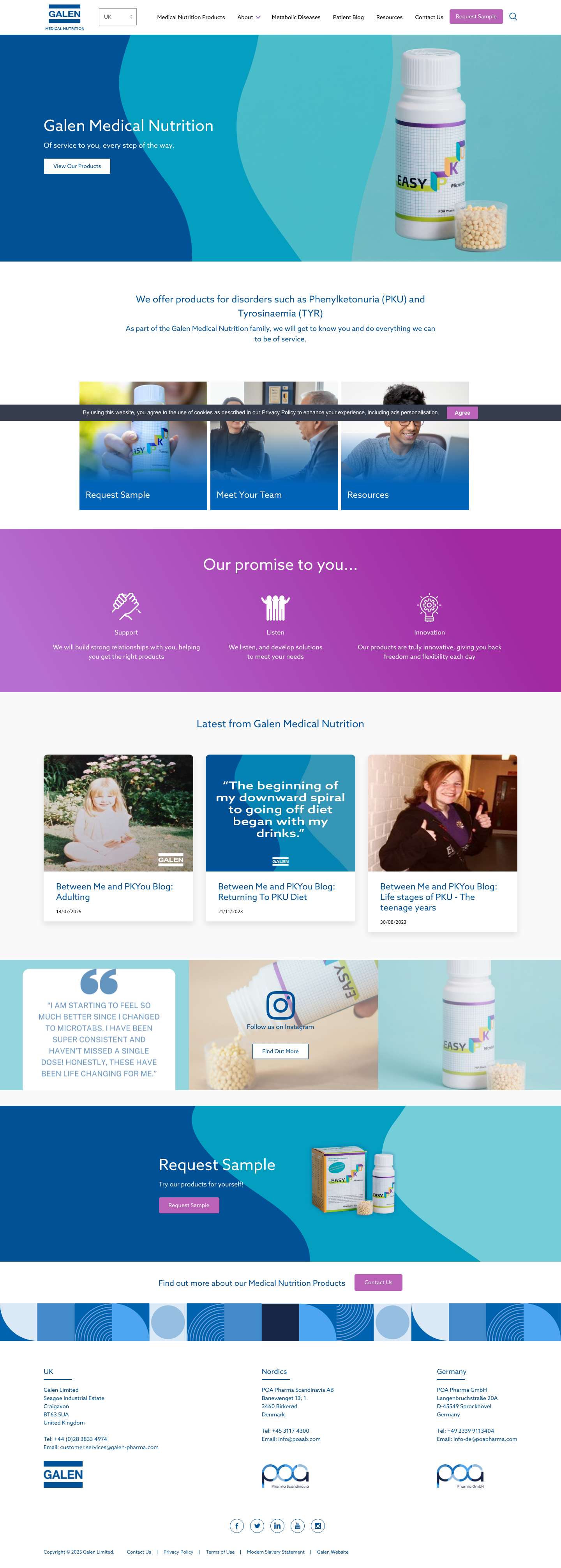 Home - Galen Medical Nutrition - Full Screenshot