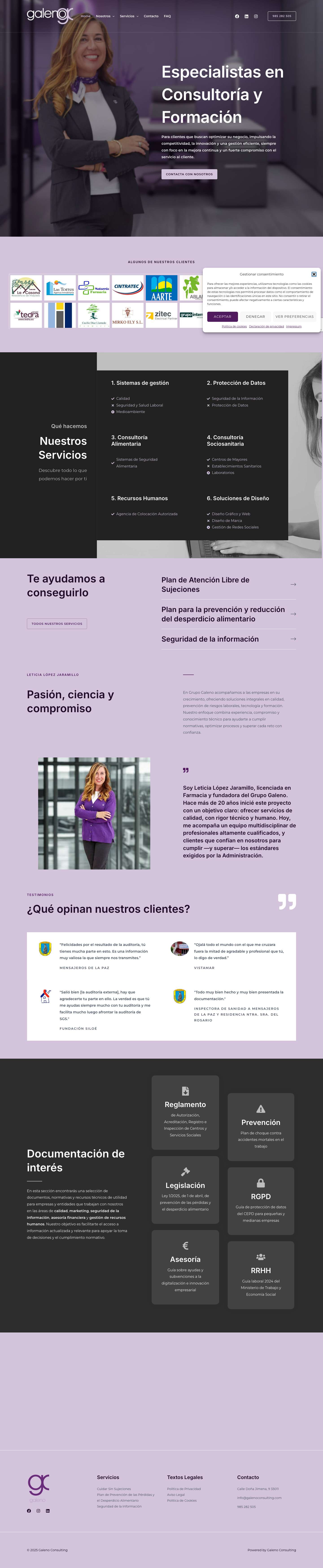 Home - Galeno Consulting - Full Screenshot