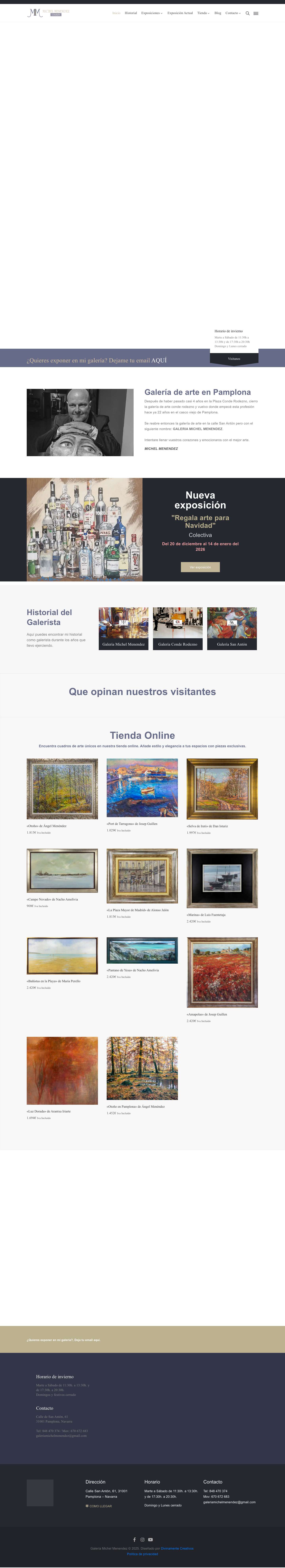 Galería de arte Michel Menéndez - Pamplona - Full Screenshot