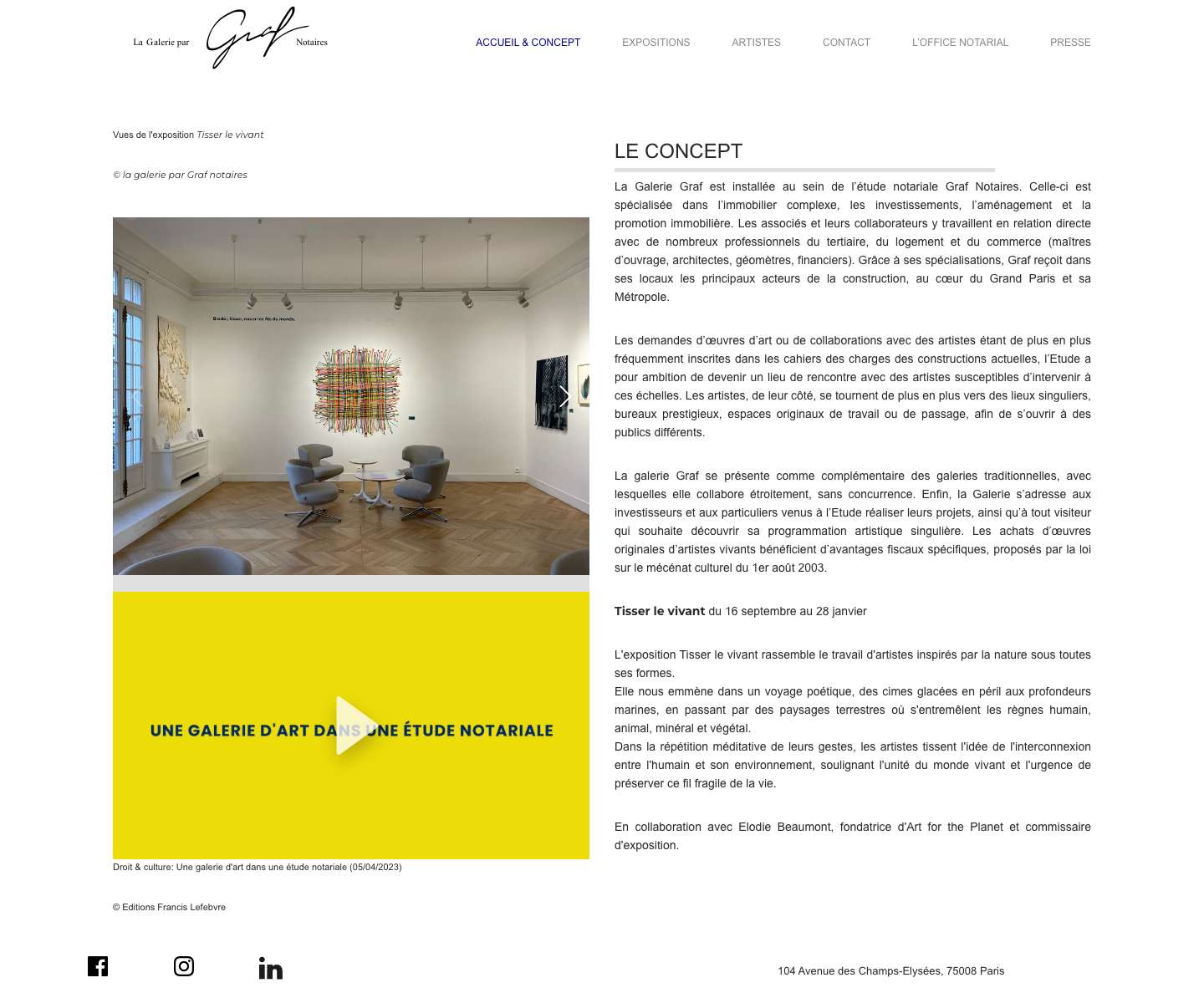 Graf Galerie – Galerie d'art contemporain Paris - Full Screenshot