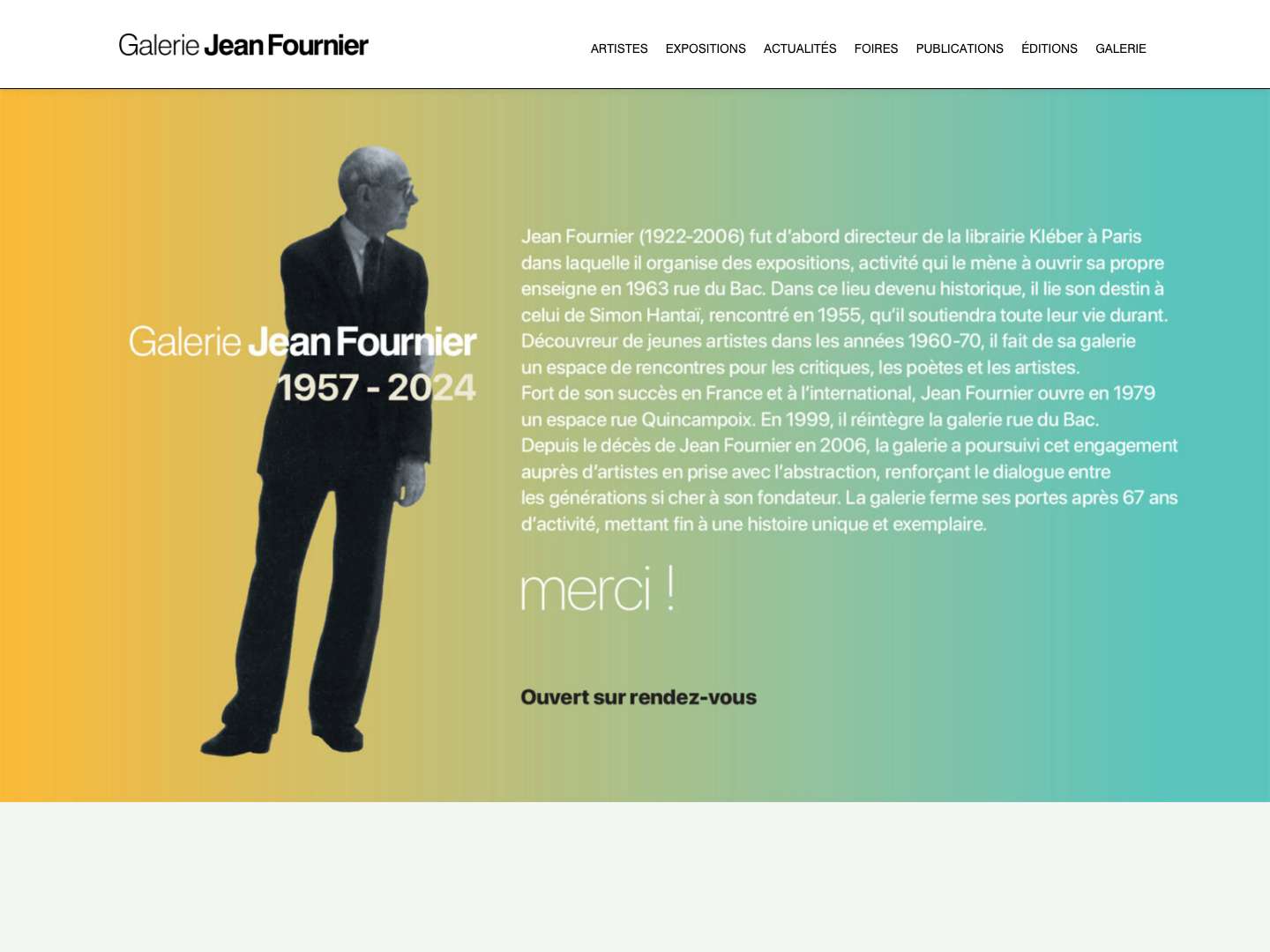 Galerie Jean Fournier 1957-2024 • Galerie Jean Fournier - Full Screenshot