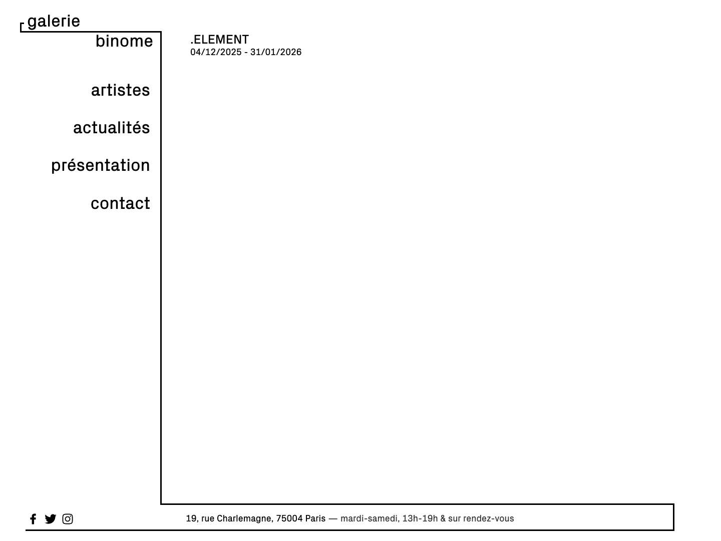 Galerie Binome | Photographie contemporaine - Full Screenshot