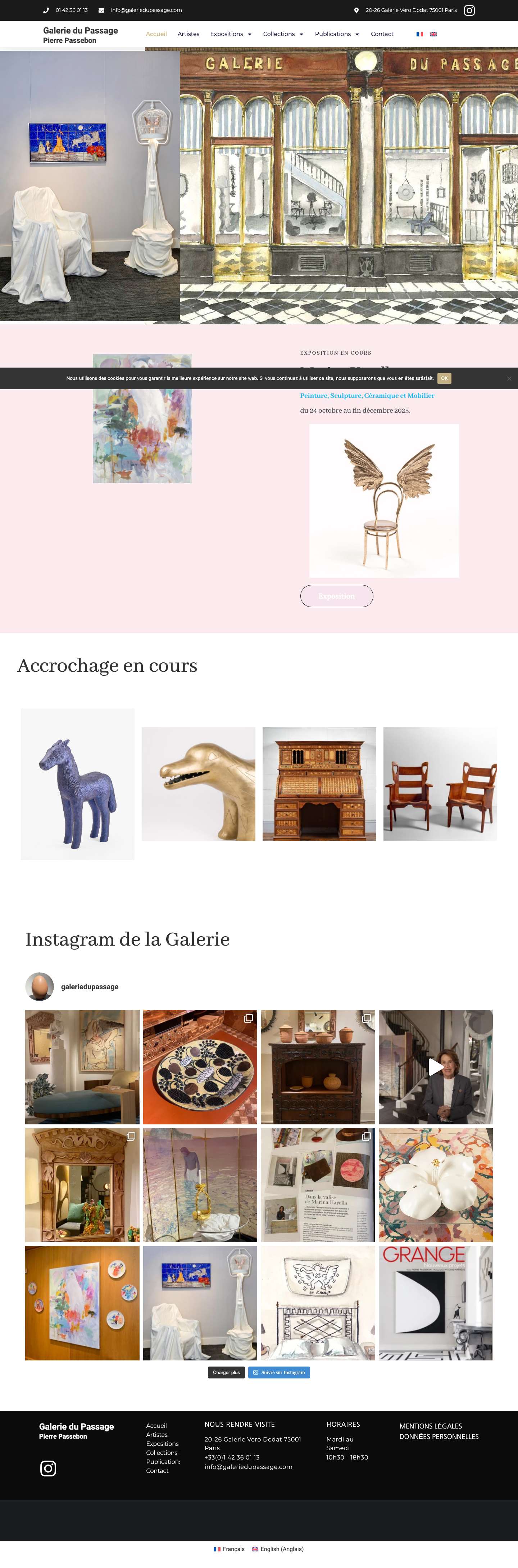 Accueil - Galerie du Passage - Full Screenshot