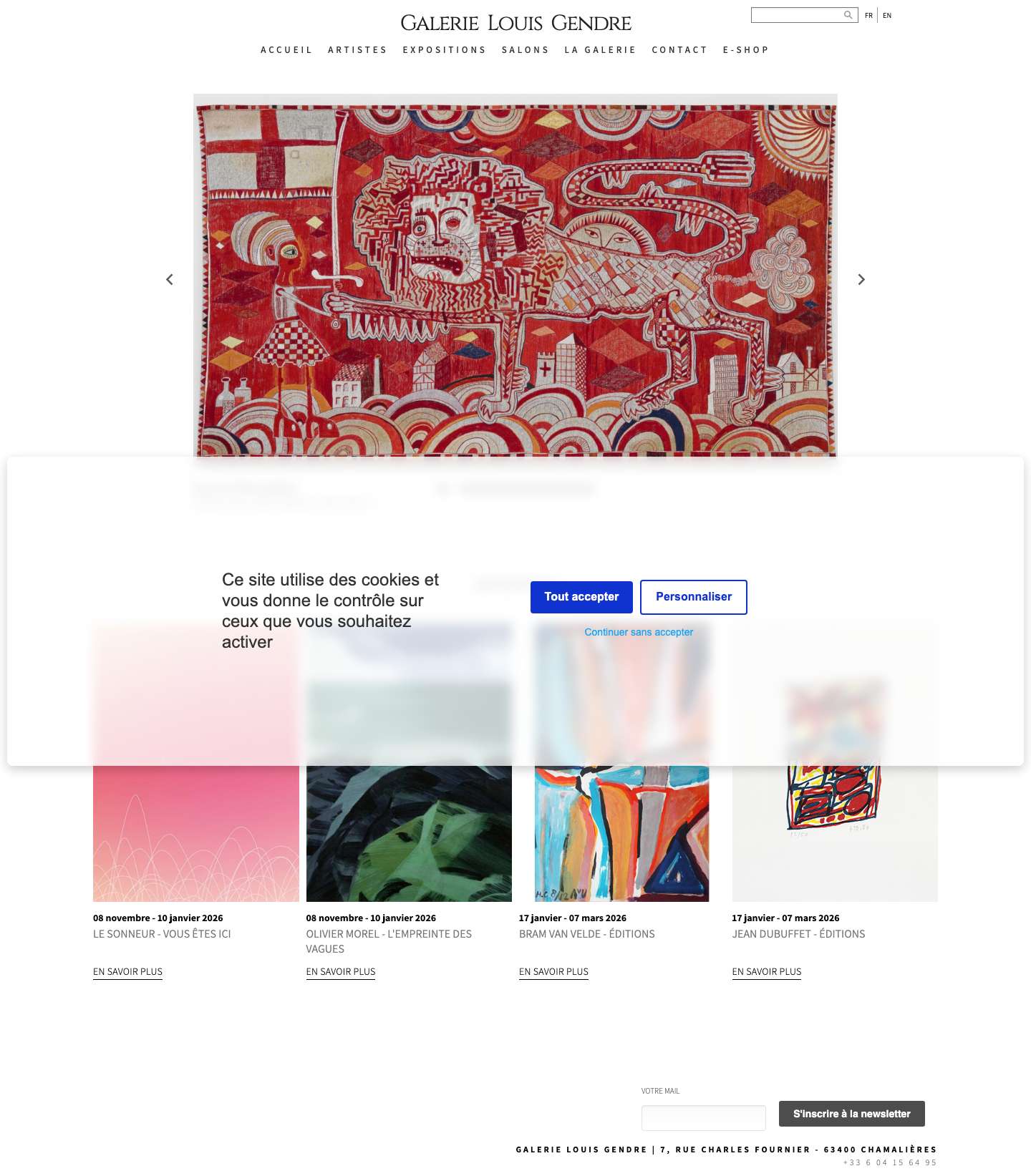 Galerie Louis Gendre - Full Screenshot