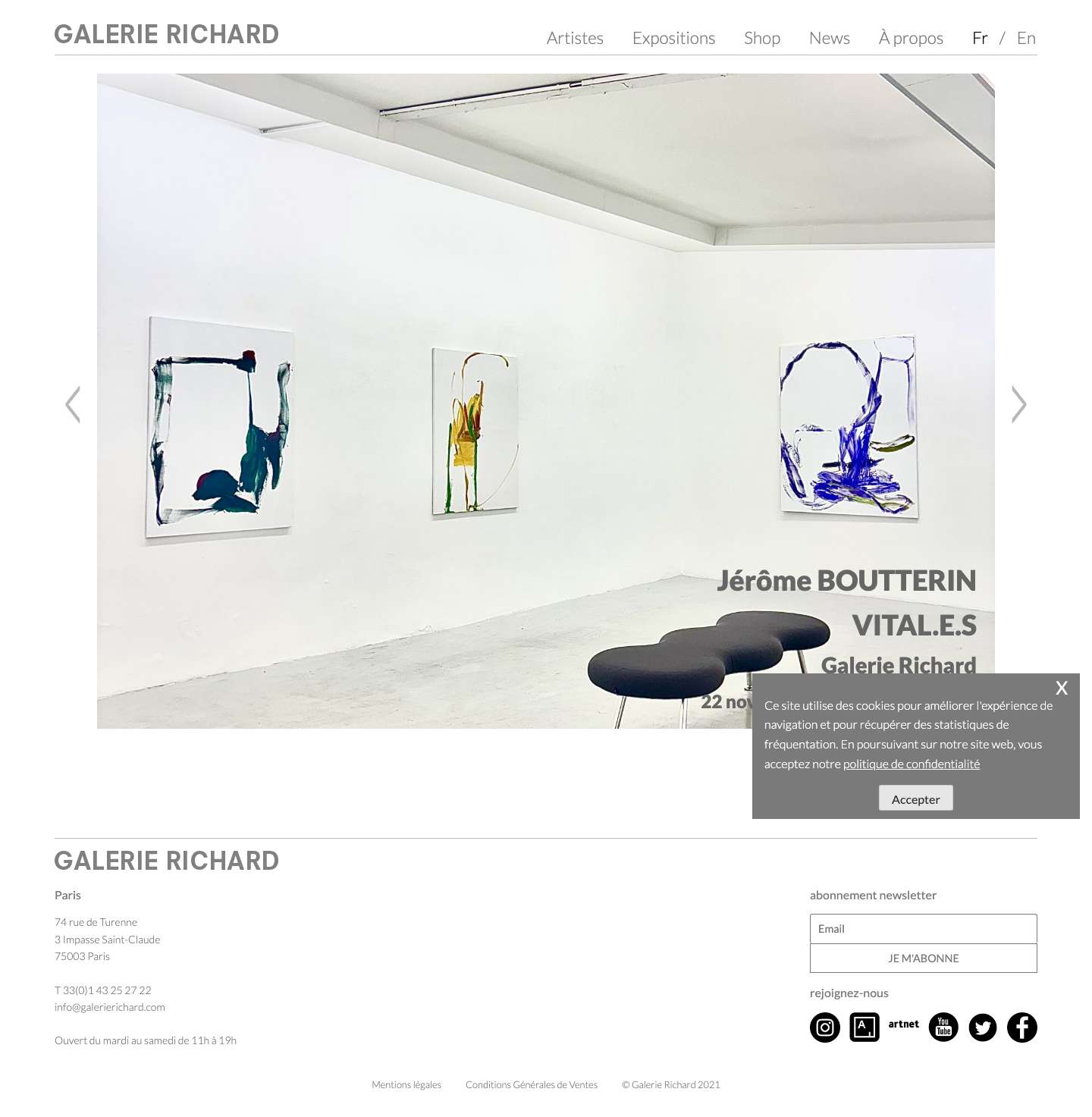 Accueil - Galerie Richard - Full Screenshot