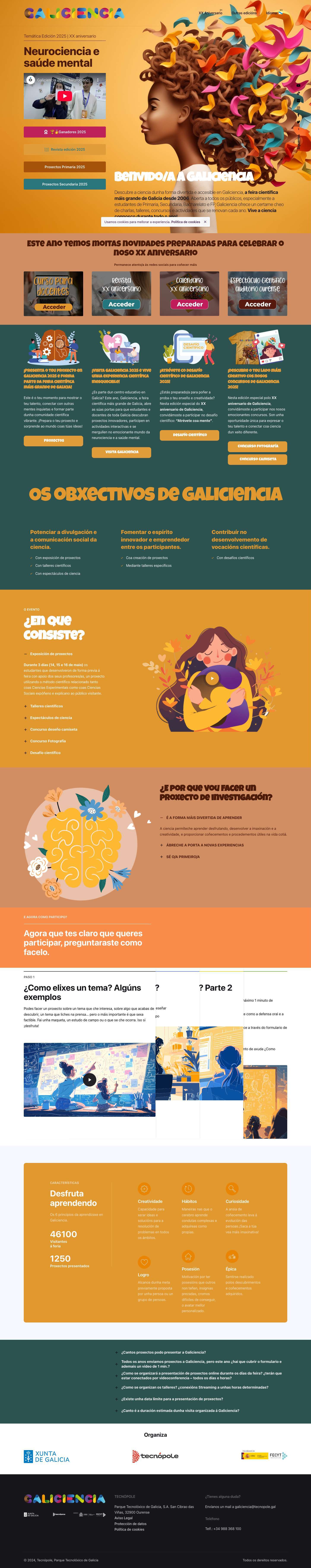 galiciencia – A maior feira científica de Galicia, agora en liña - Full Screenshot
