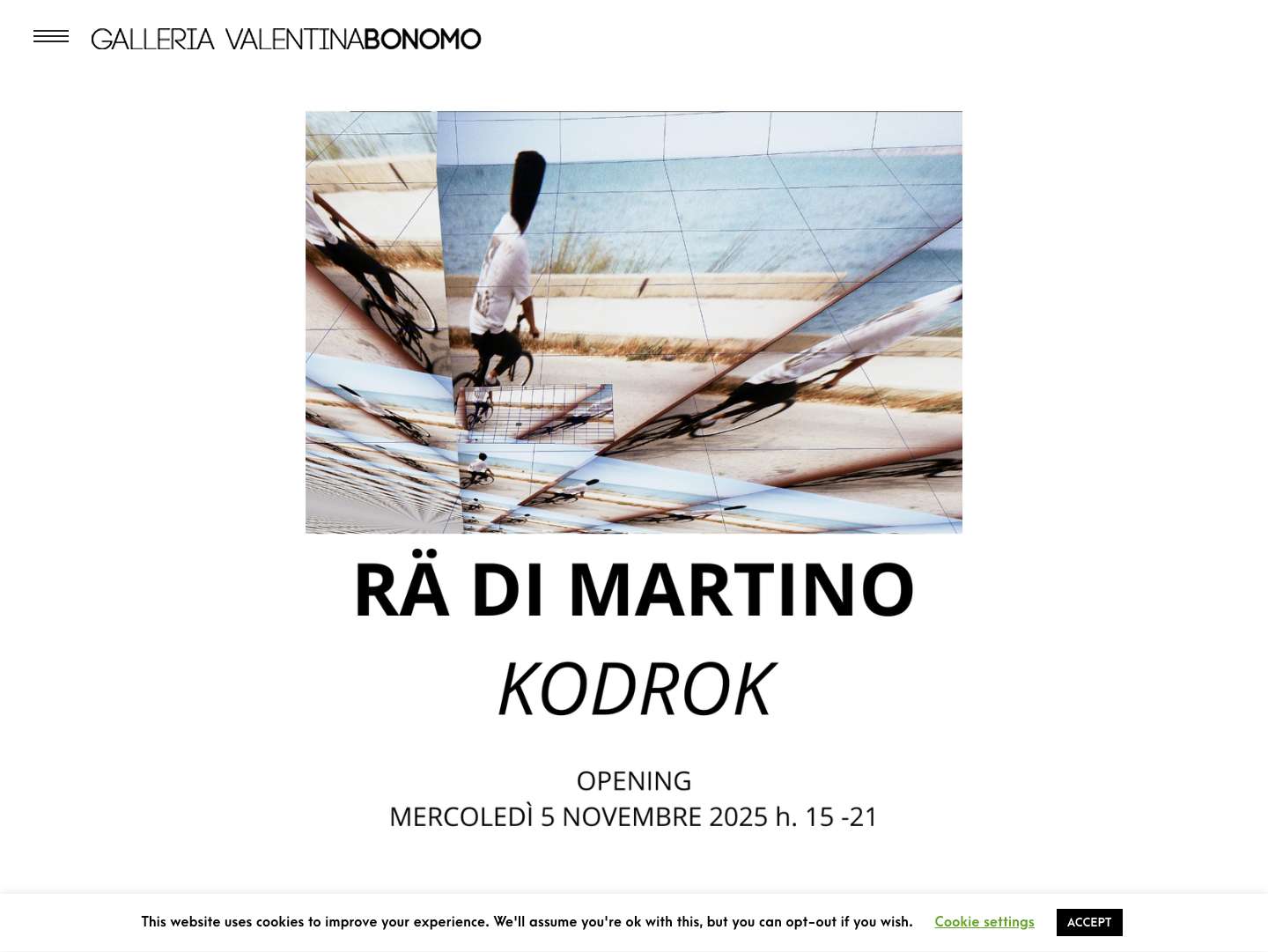 GALLERIA VALENTINA BONOMO - Full Screenshot