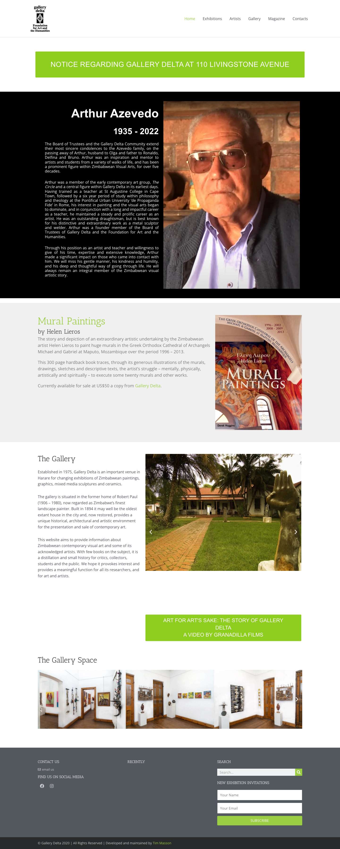 contemporary zimbabwean art - gallery delta - Full Screenshot