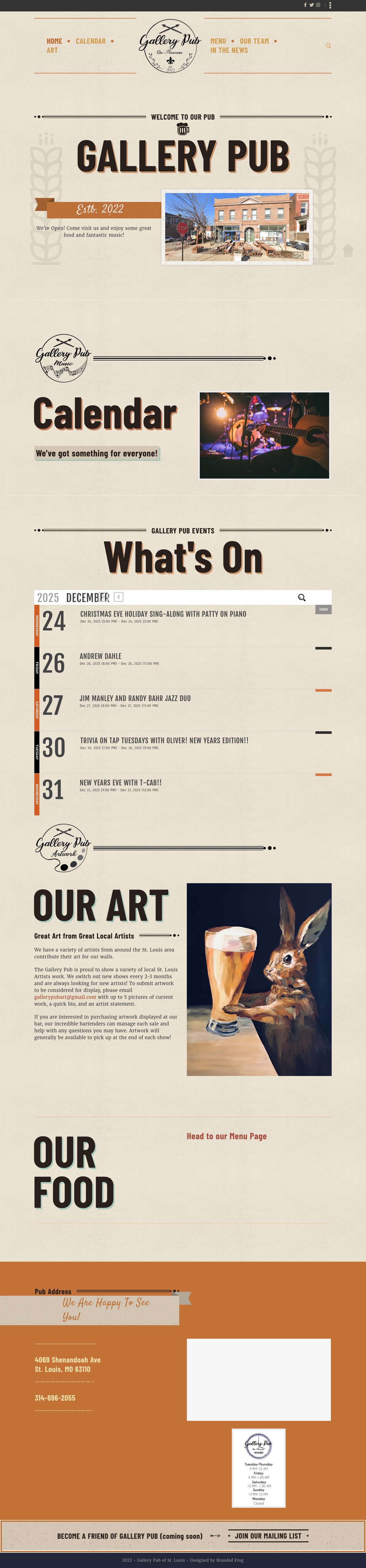 Gallery Pub – A St. Louis Pub - Full Screenshot