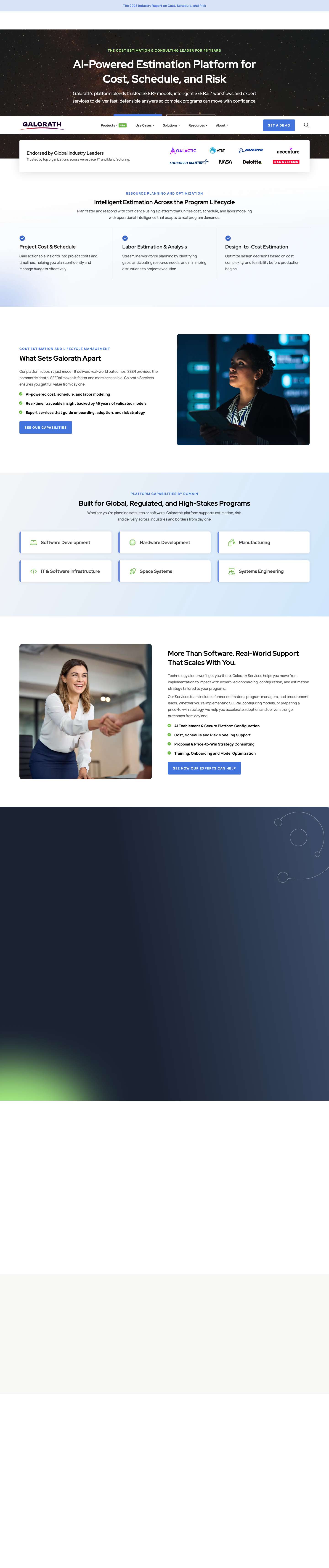 The Leading Platform for Cost, Schedule, and Risk Estimation - Full Screenshot