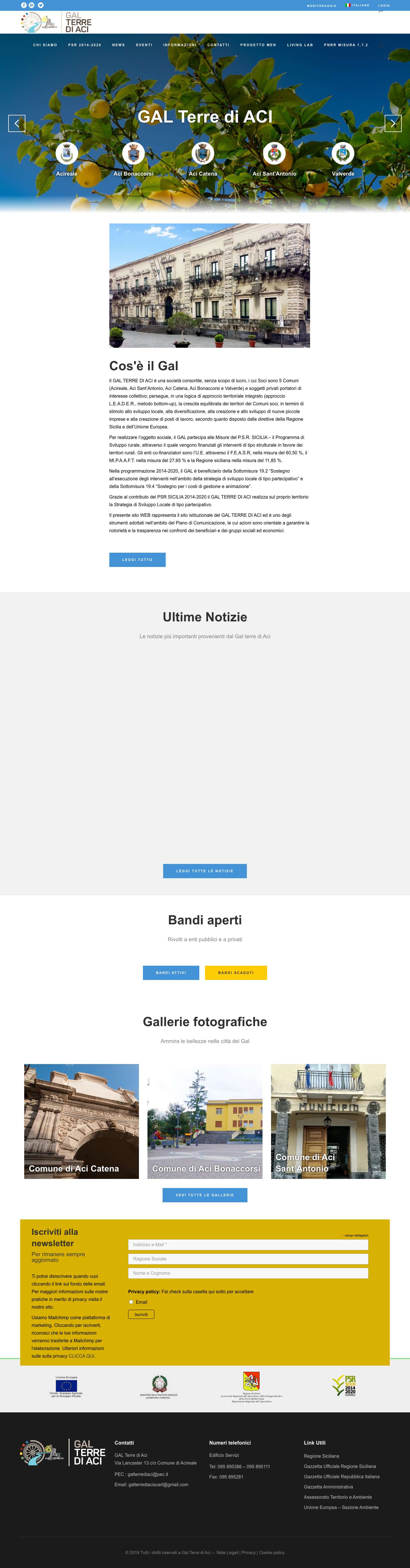 Home - Gal Terre di Aci - Full Screenshot