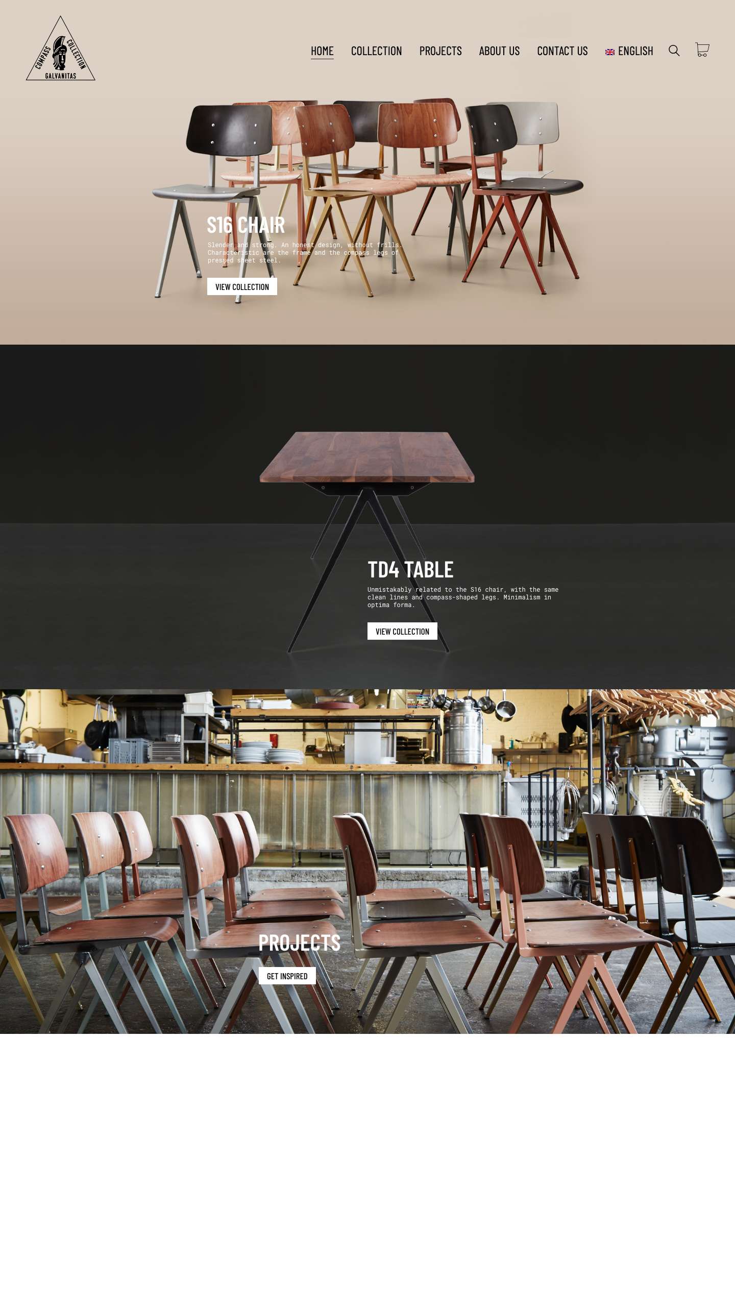 Galvanitas Compass Collection | Industrial design - Full Screenshot