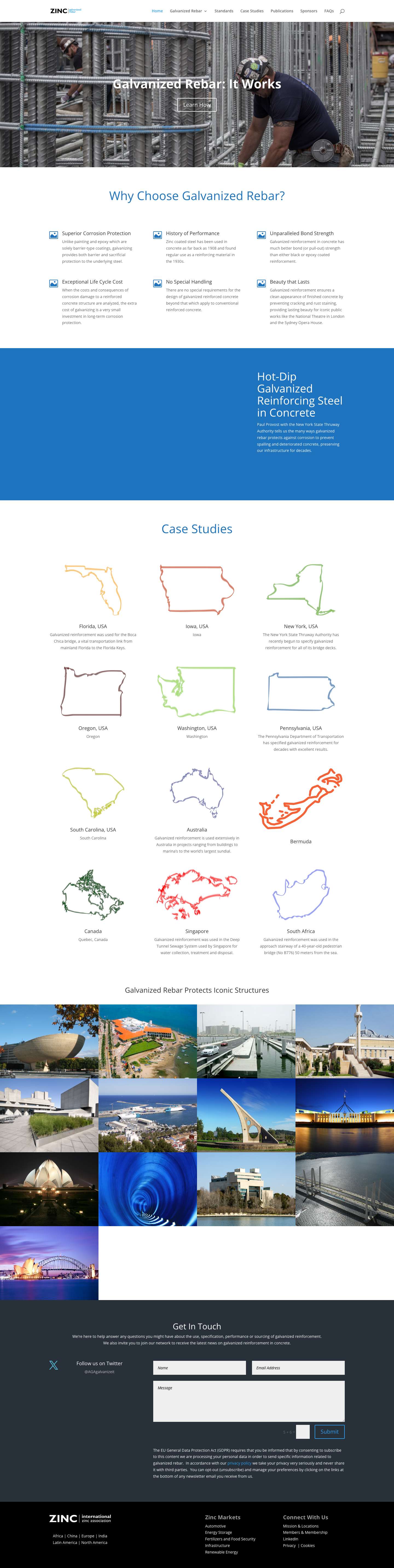 Home - Galvanized Rebar - Full Screenshot