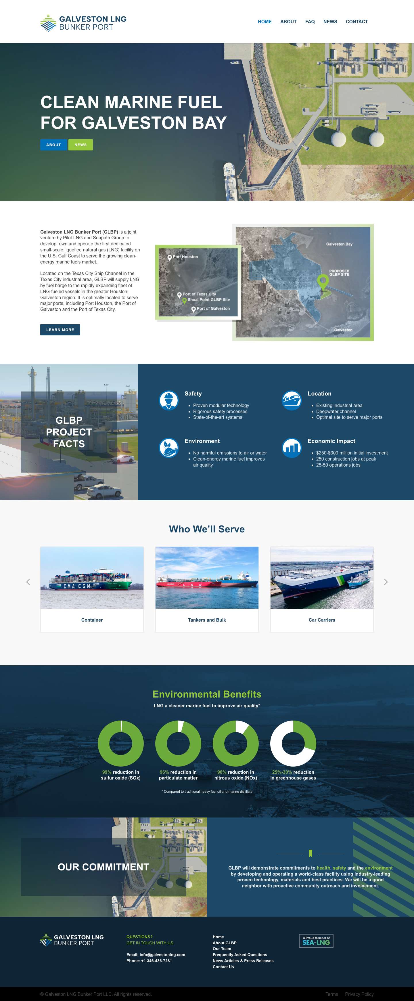 Galveston LNG Bunker Port – Clean-burning Liquified Natural Gas - Full Screenshot