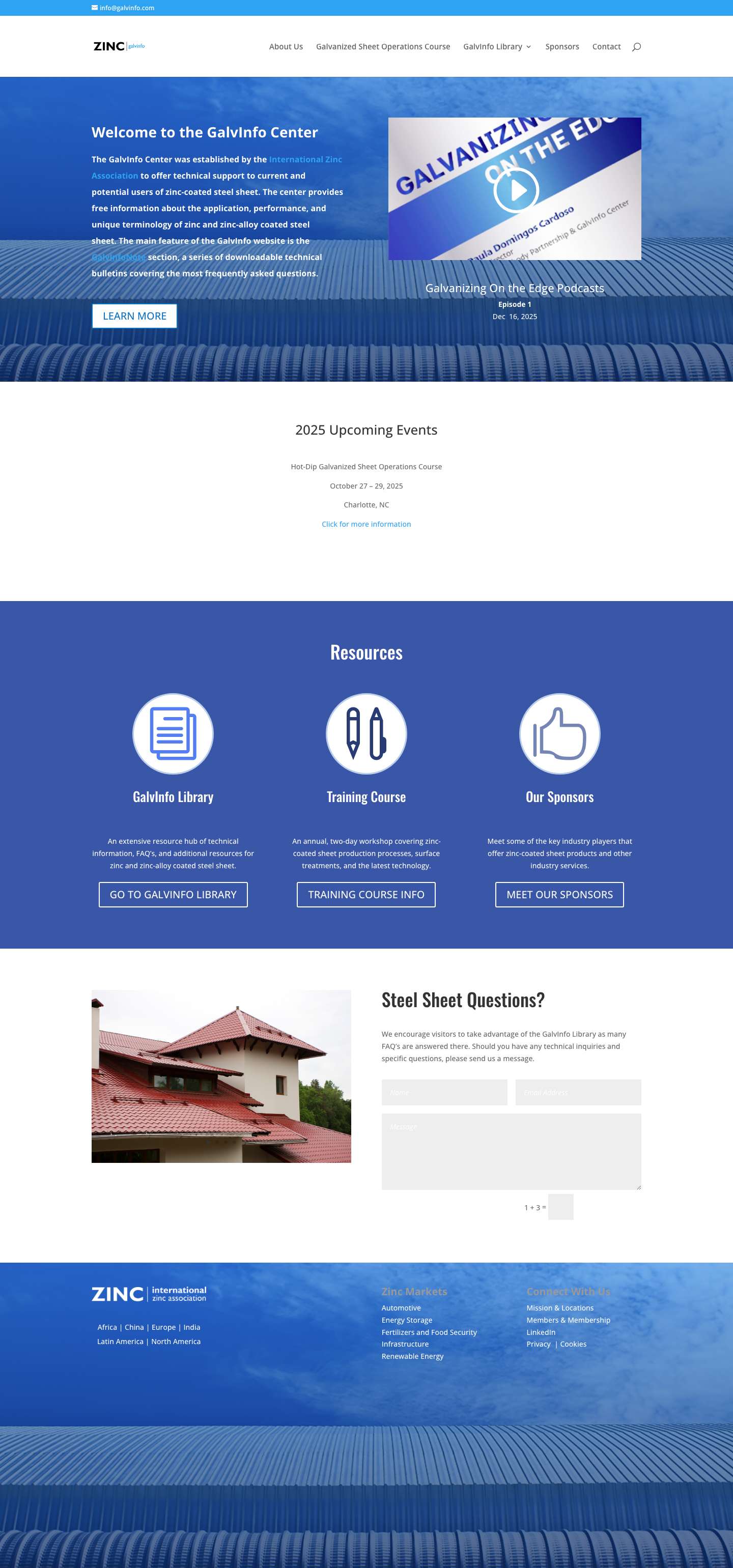 Home - GalvInfo - Full Screenshot