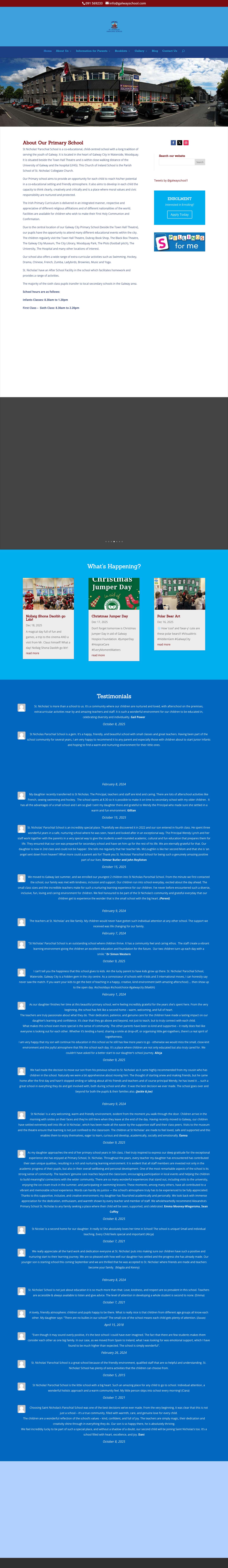 Galway Primary School | Primary Schools in Galway City - Full Screenshot