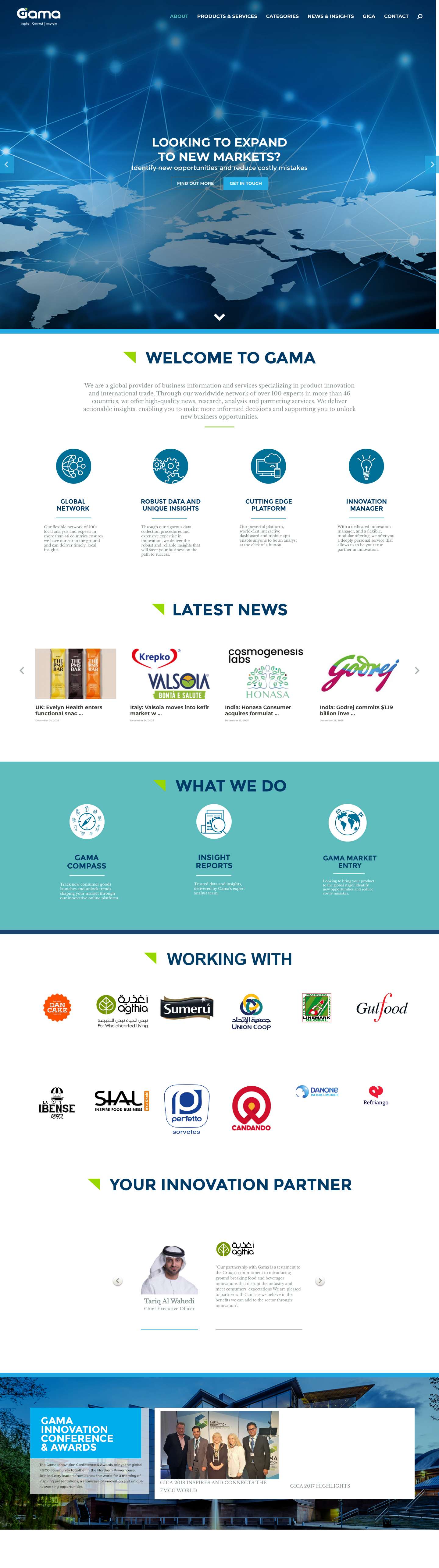 Your Innovation Partner - Gama - Full Screenshot