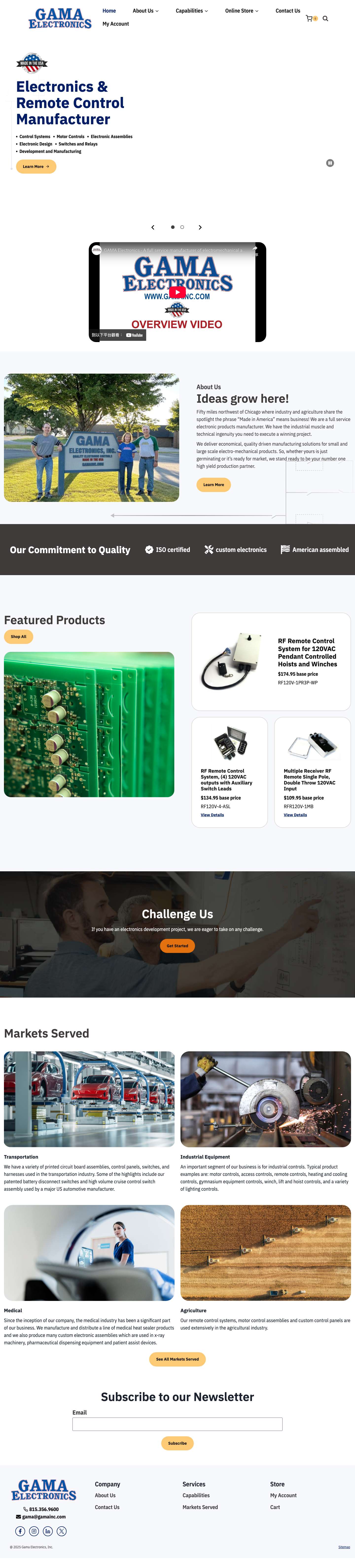 GAMA Electronics Inc. | Electronics & Remote Control ManufacturerExpandExpandExpandShopping CartSearchToggle MenuShopping CartSearchFacebook opens in a new tabExpandExpandExpandAccountToggle Menu CloseSearch - Full Screenshot