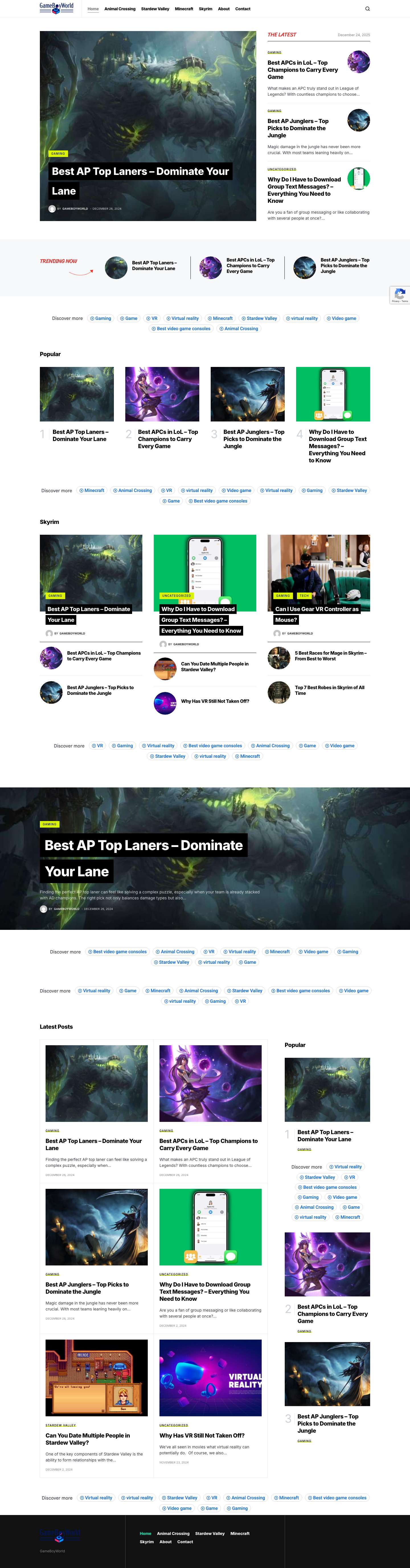 GameBoyWorld - For Gamers, By Gamers - Game Boy World - Full Screenshot