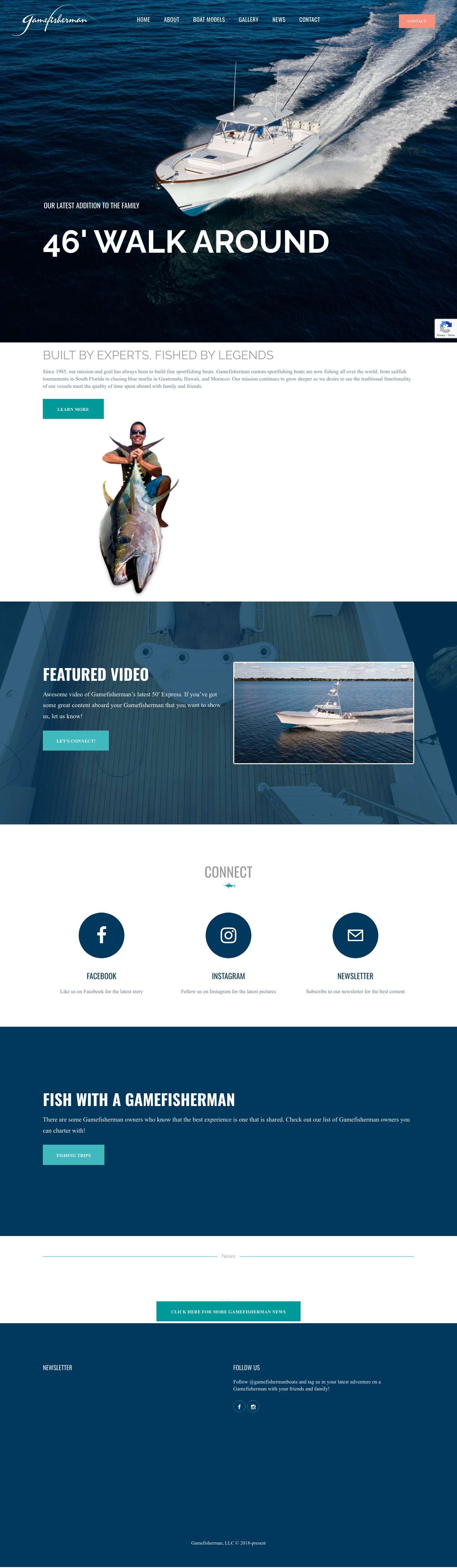 Gamefisherman – Builders of Fine Sport Fishing Boats - Full Screenshot