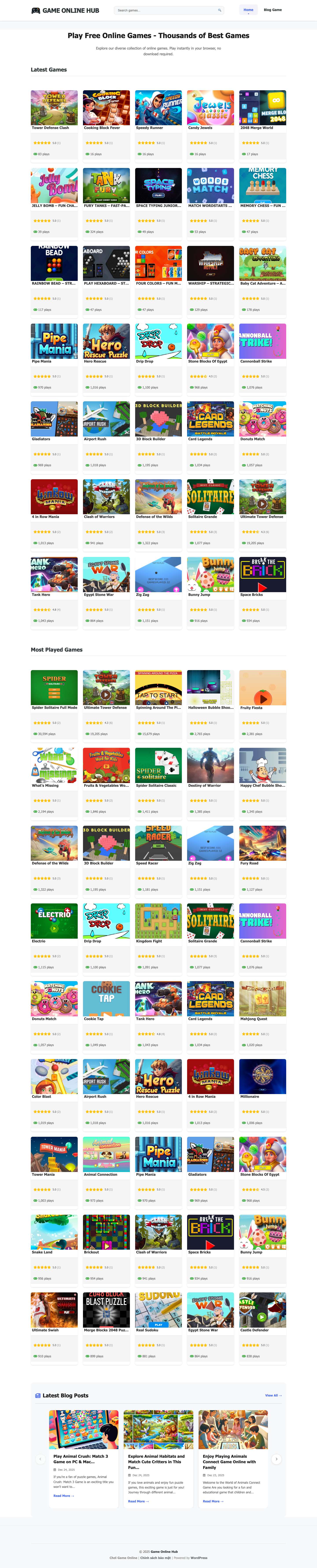 Game Online Hub - Full Screenshot