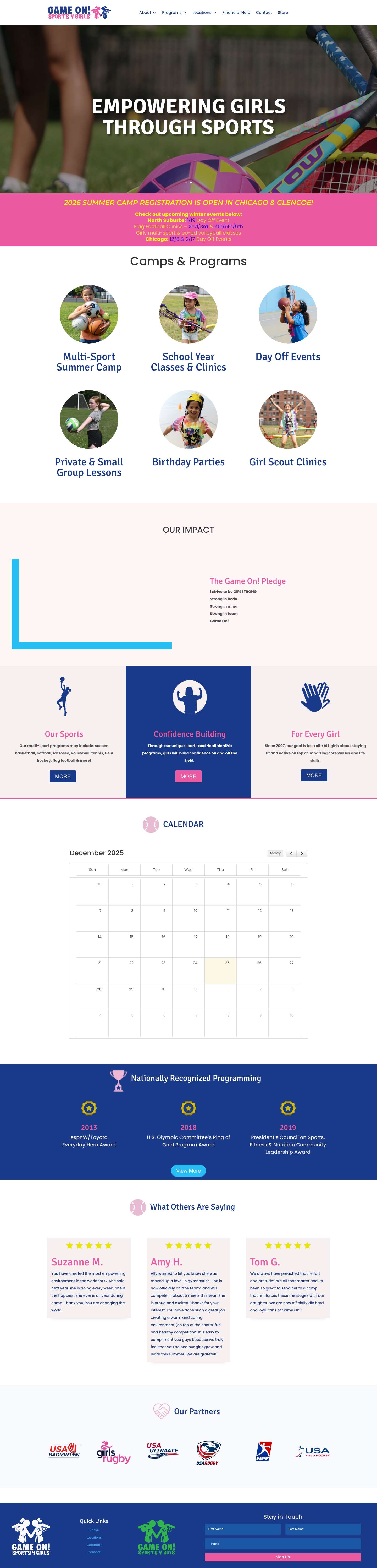 Game On! Sports 4 Girls | Feel Proud to Play Like a Girl - Full Screenshot