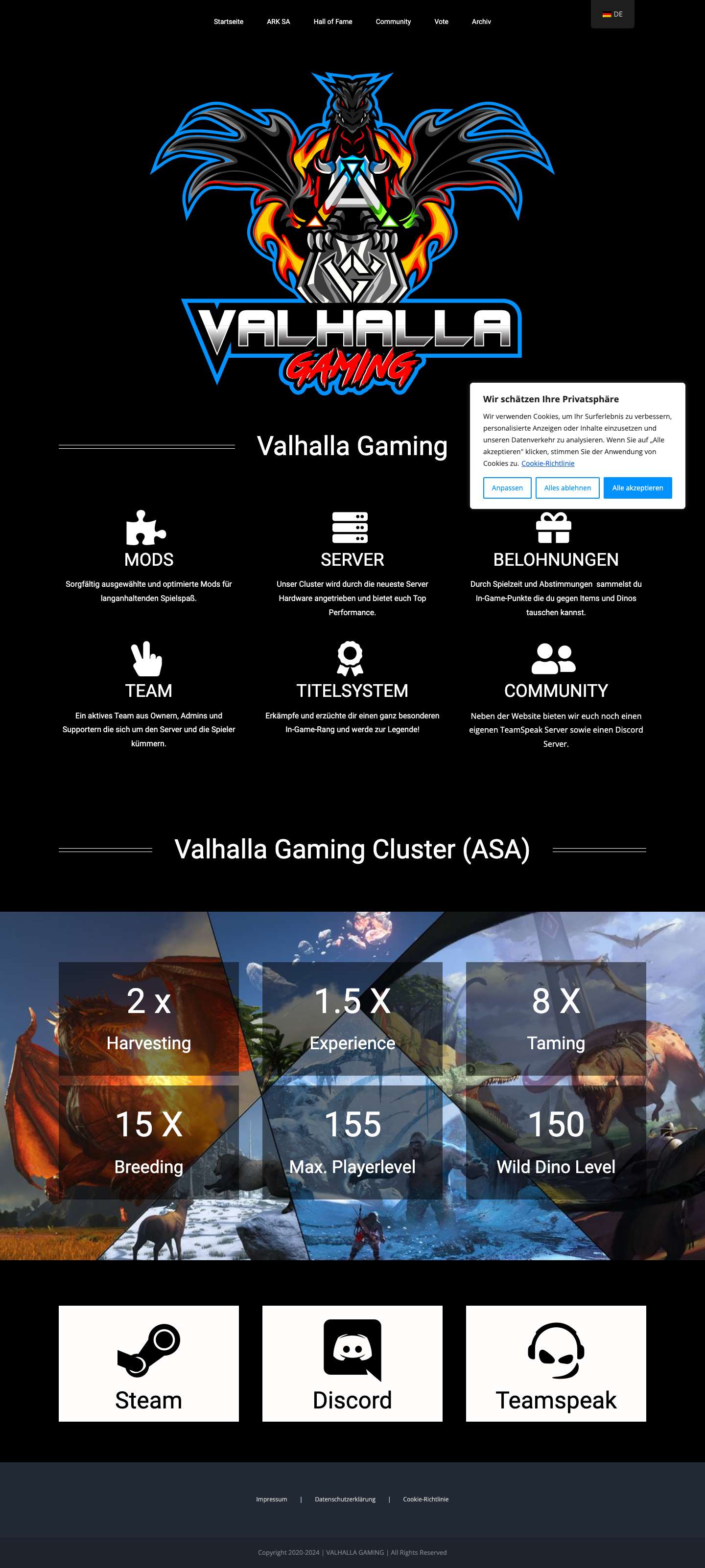 Startseite - gaming-valhalla.com - Full Screenshot