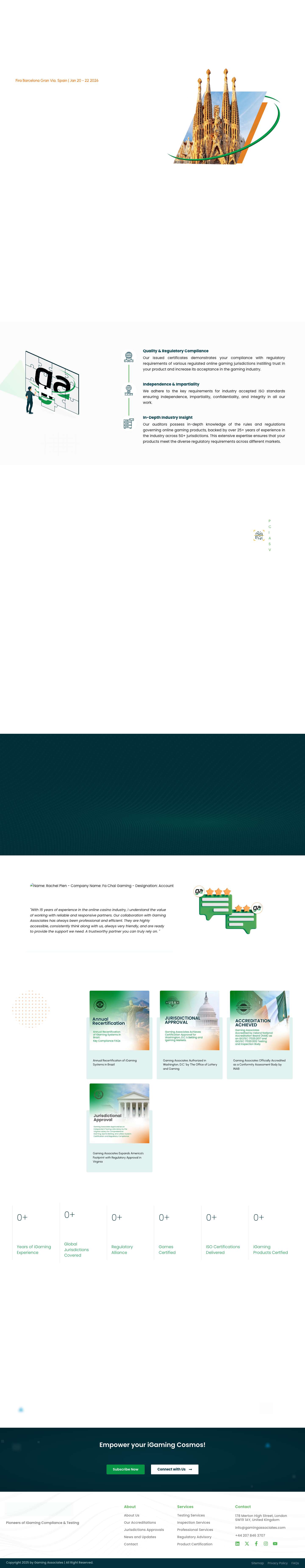 Gaming Associates | Seamless Pathway to iGaming Compliance - Full Screenshot