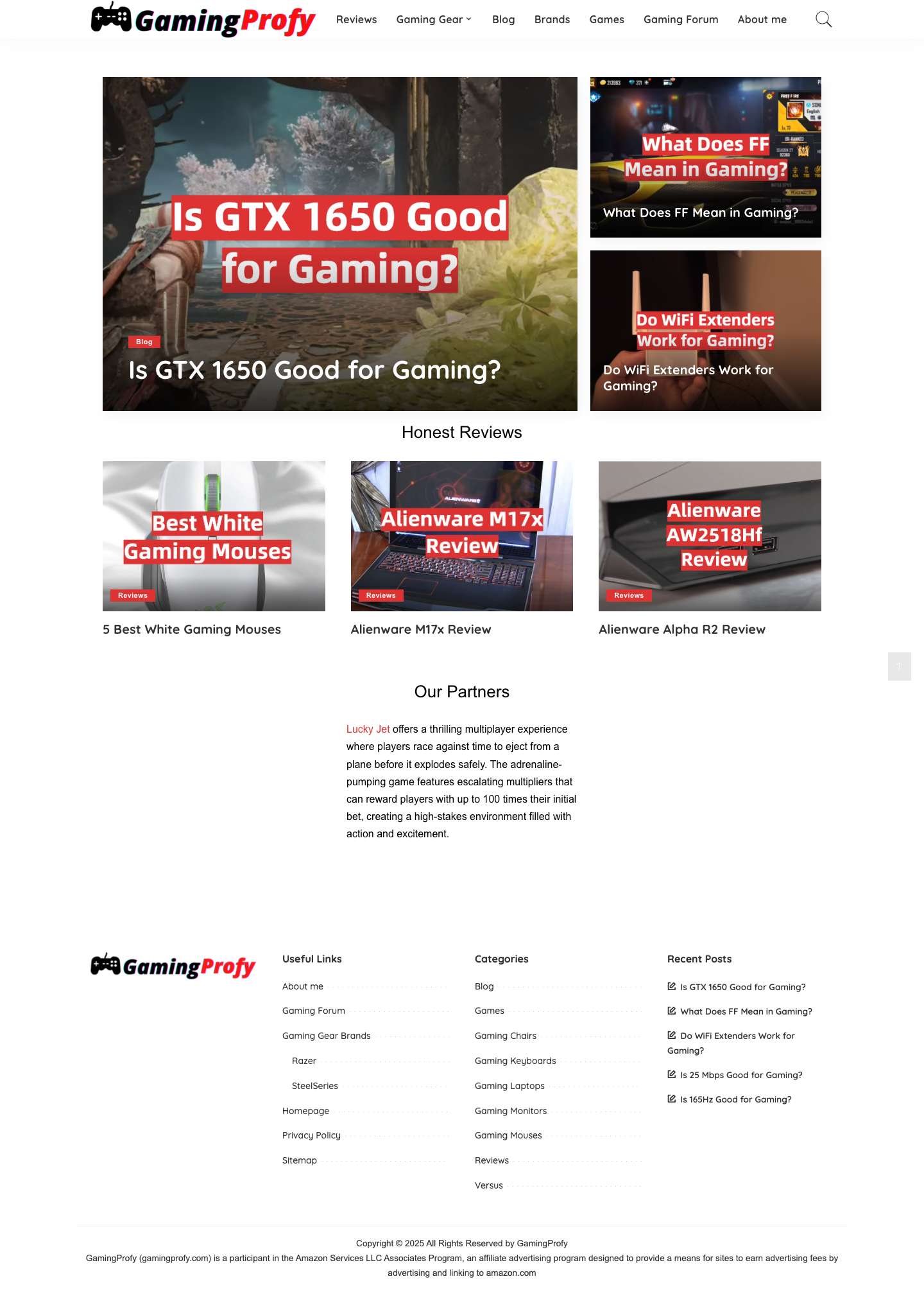 Homepage - GamingProfy - Full Screenshot