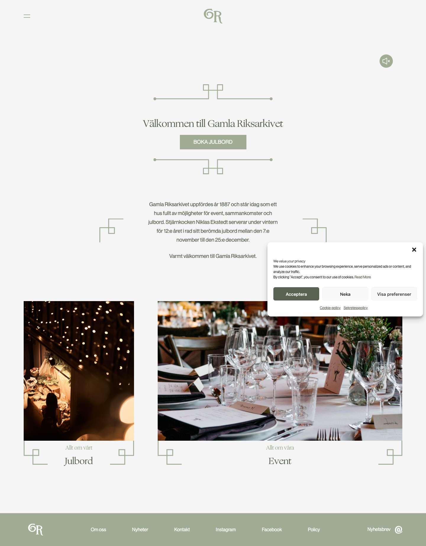 Gamla Riksarkivet - Möjligheternas hus på Riddarholmen - Full Screenshot
