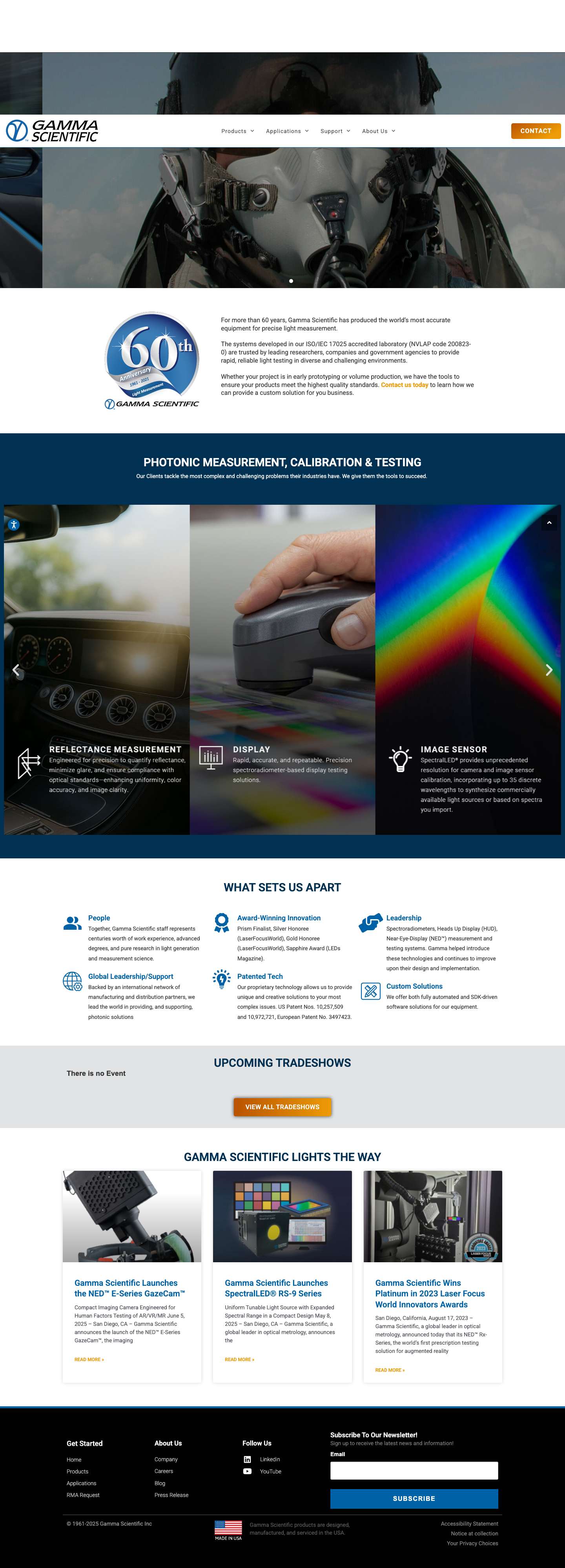 Homepage – Gamma Scientific - Full Screenshot