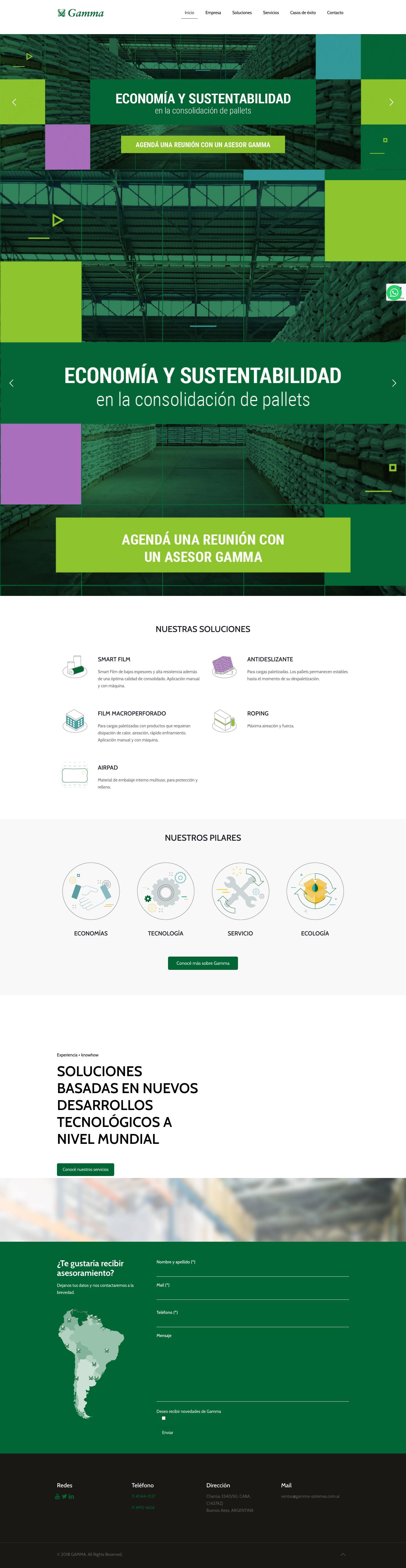 Soluciones para la consolidación de cargas paletizadas - Gamma Sistemas - Full Screenshot